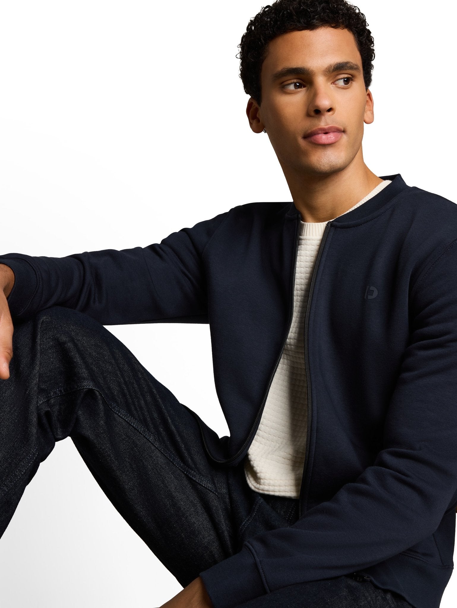 Tom Tailor denim Herren Sweatjacken Sky Captain Blu