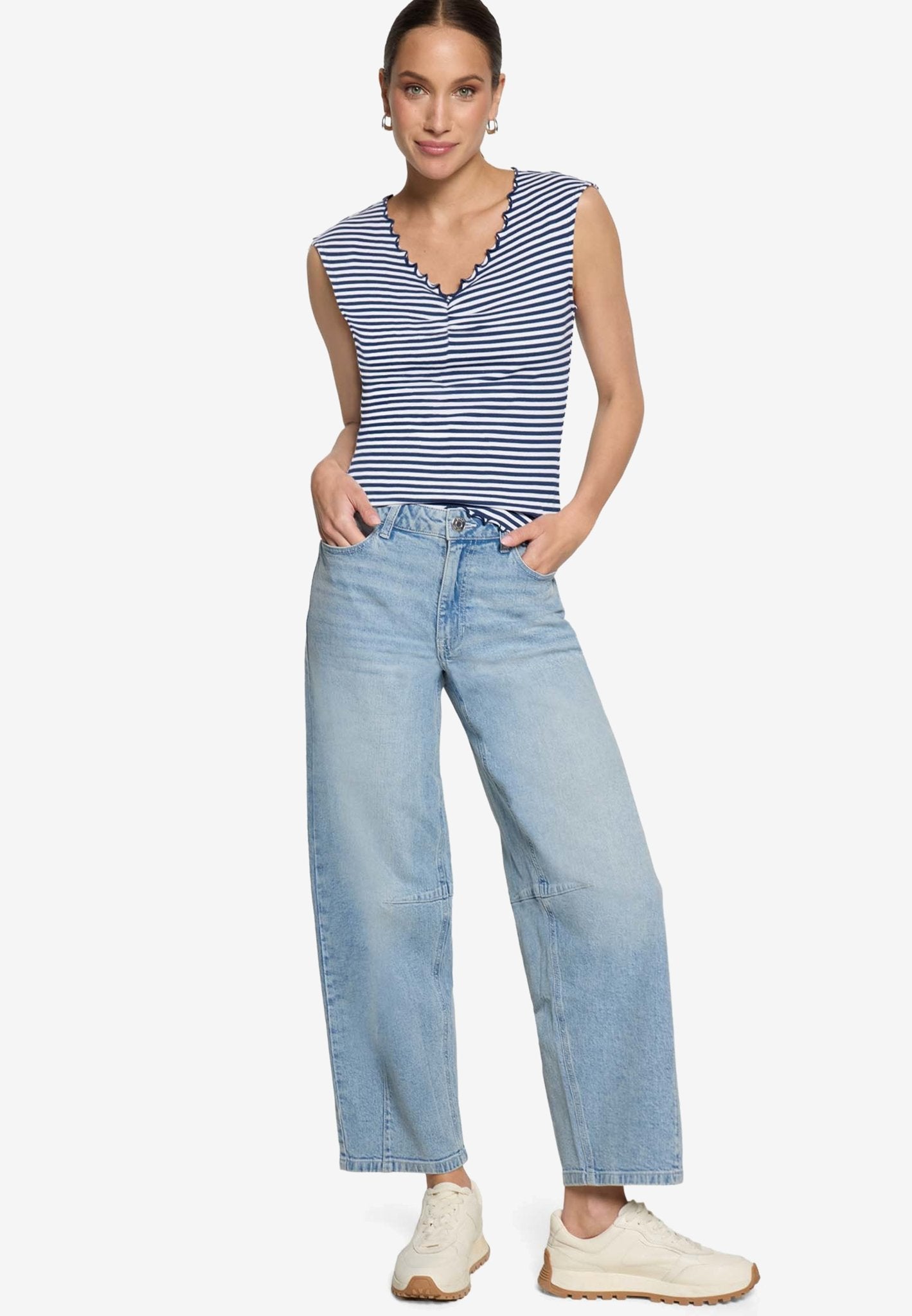 Zero Damen Tops Blue/White