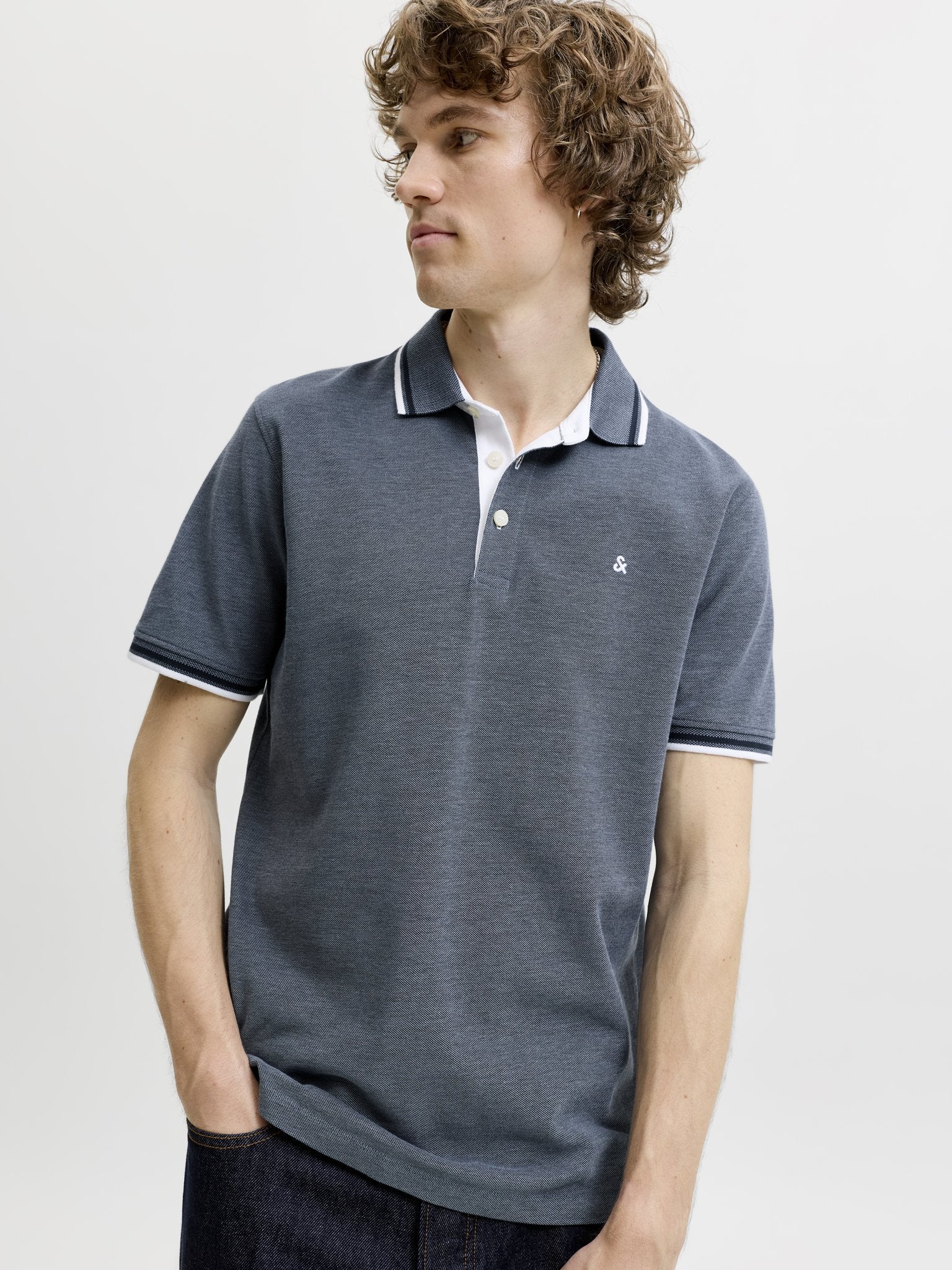 Jack & Jones Herren Polo-Shirts Blue Mirage/Pla