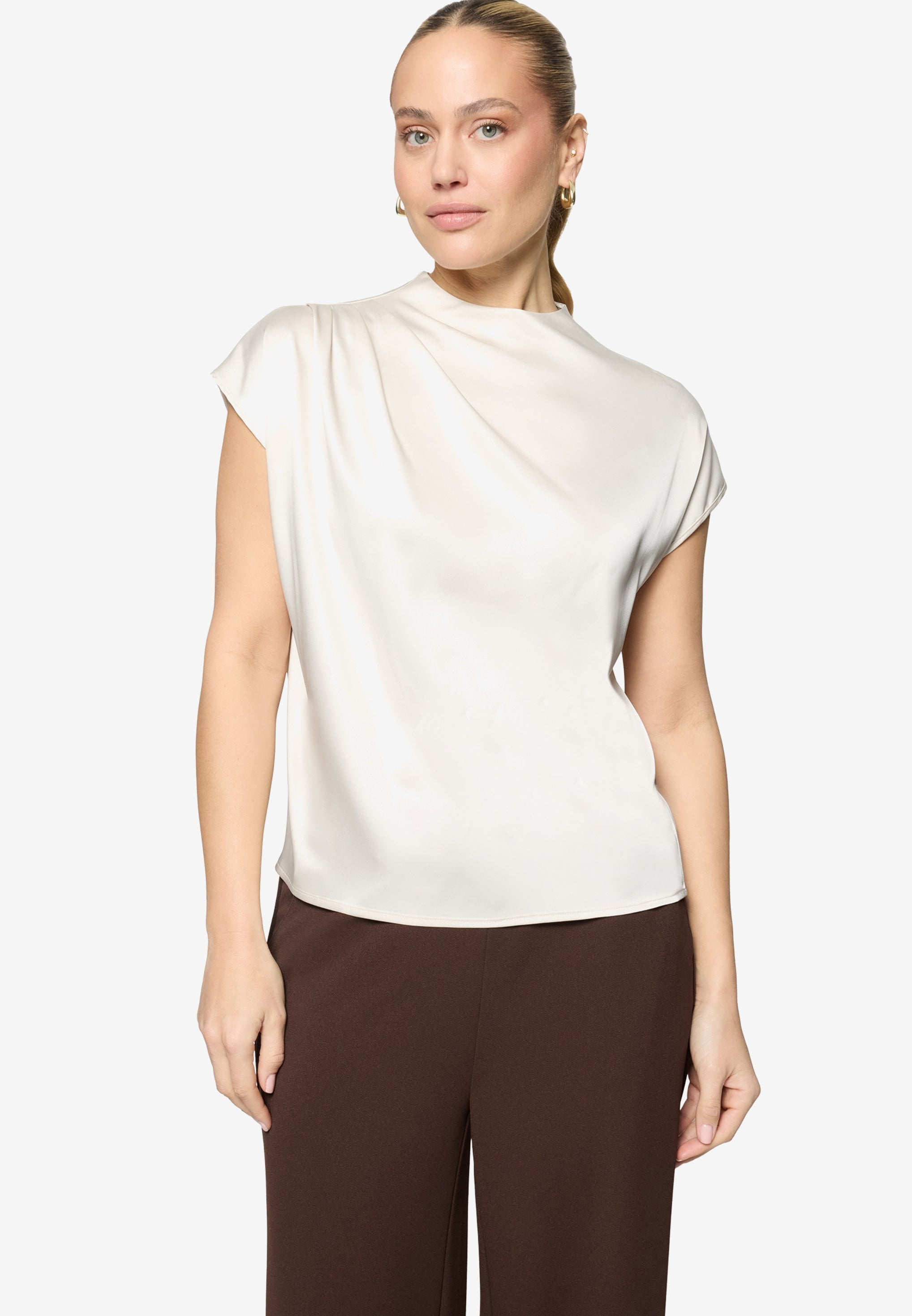Zero Damen Blusen kurz Eggnog