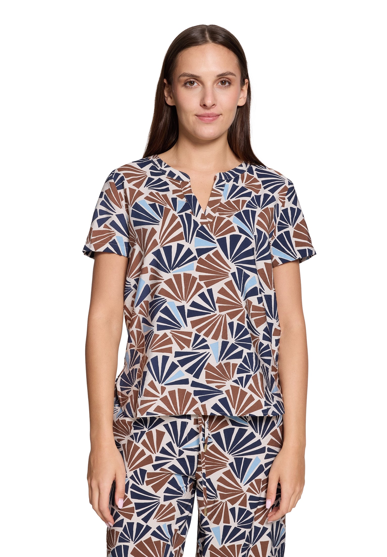 Betty & Co Damen Blusen kurz Nature/Brown