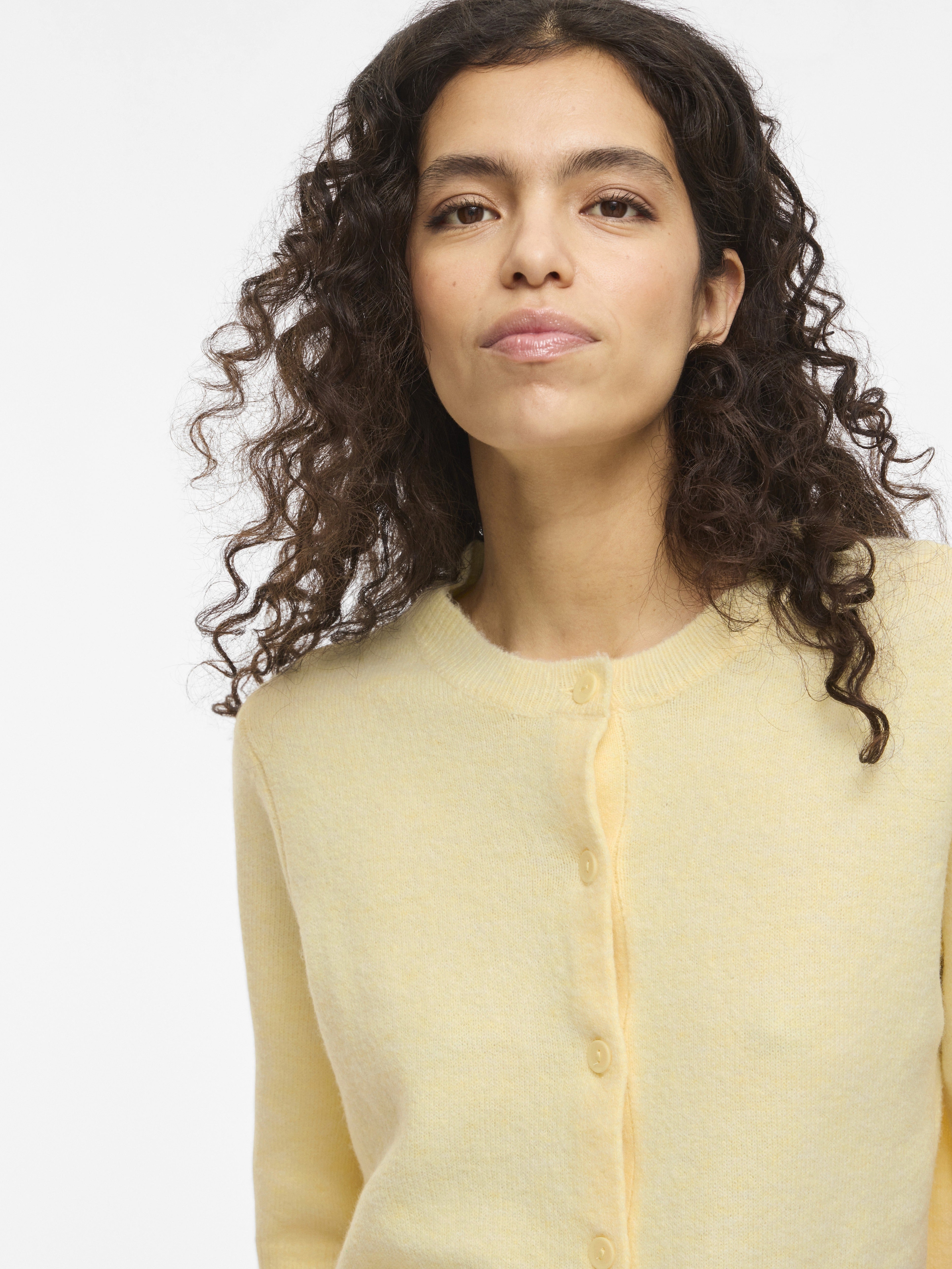 Vila Damen Strickjacken Pastel Yellow/M