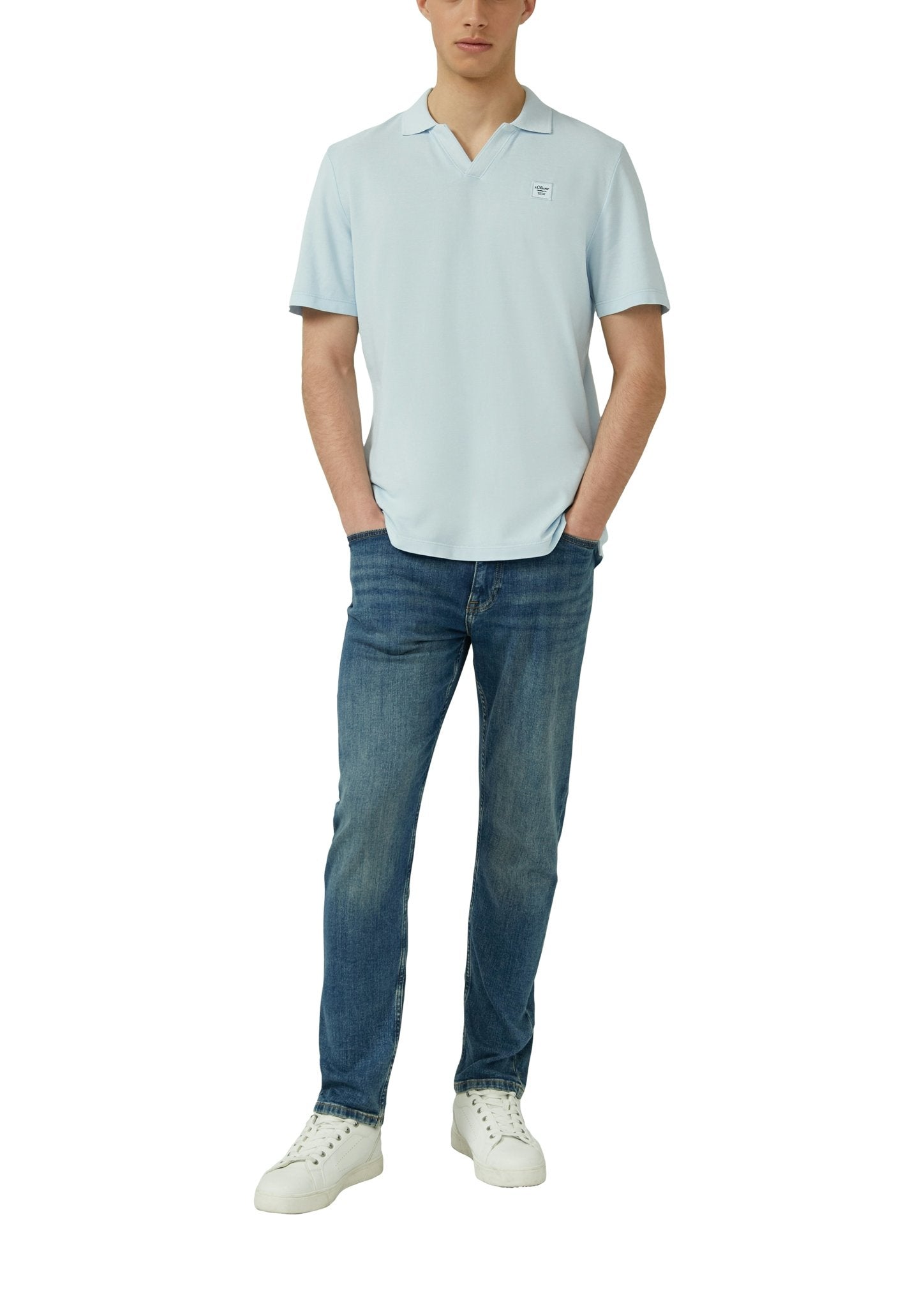 S. Oliver red Herren Polo-Shirts Blue
