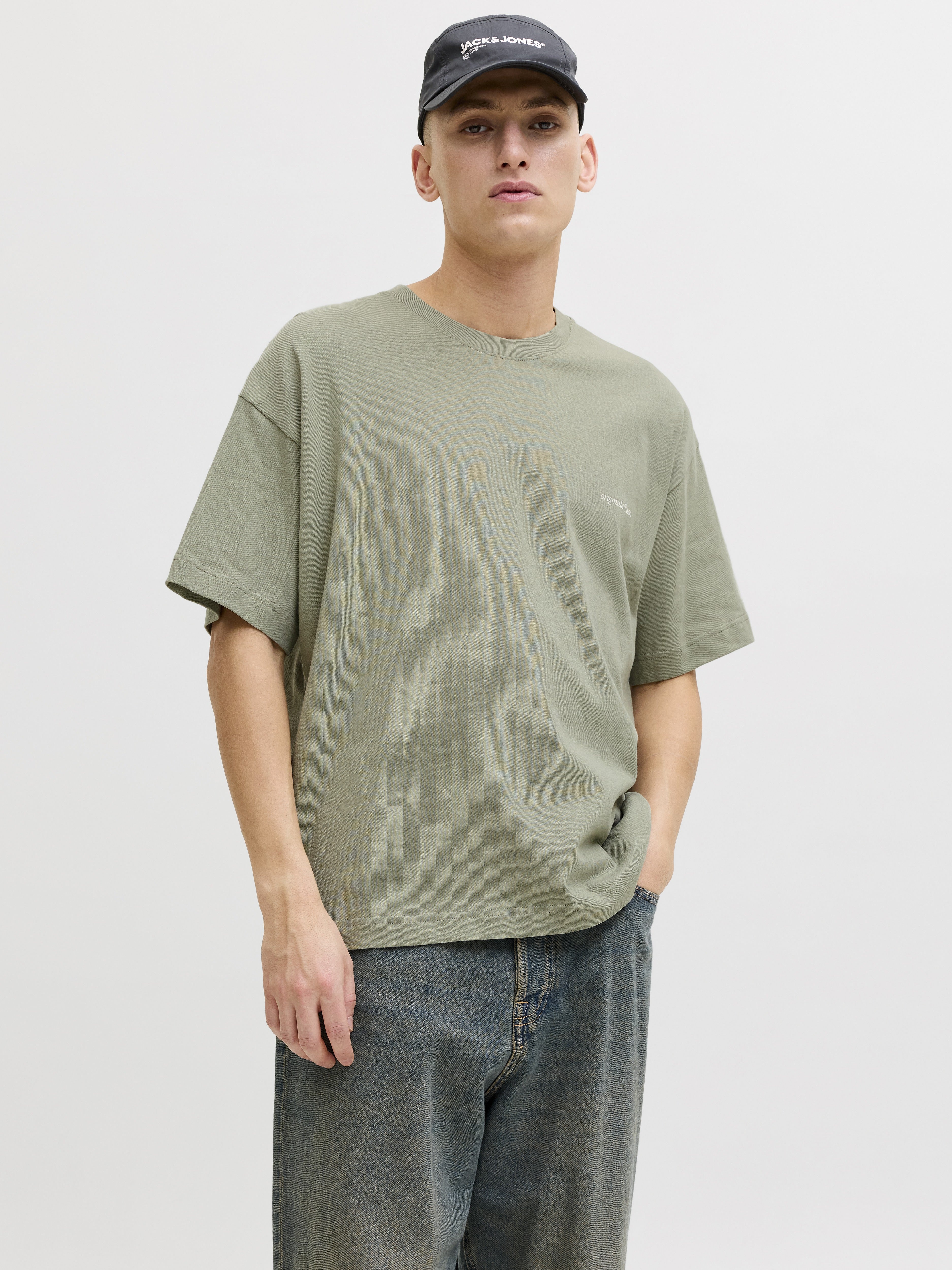 Jack & Jones Herren T-Shirts kurz Seagrass