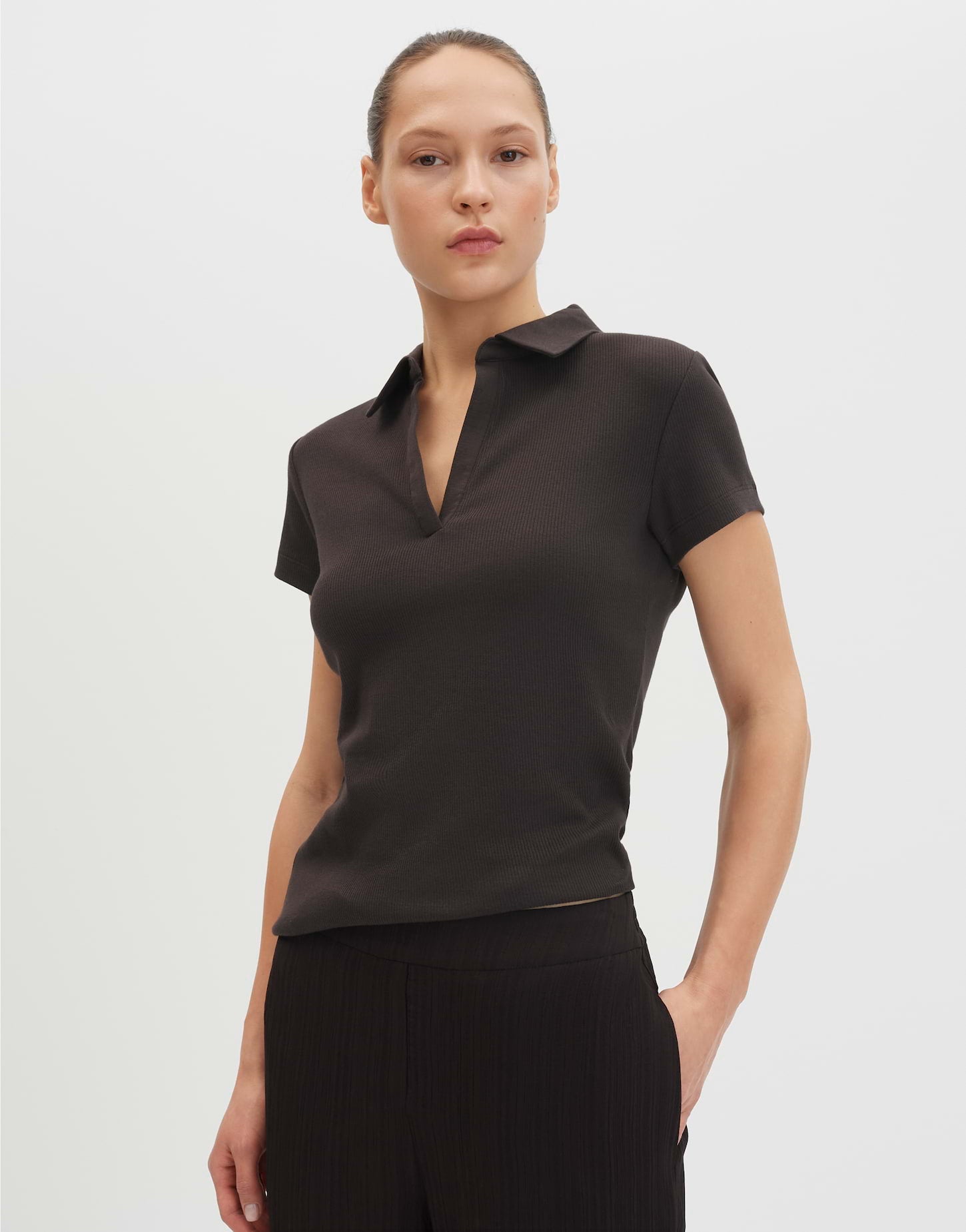 Someday Damen T-Shirts Dark Truffle