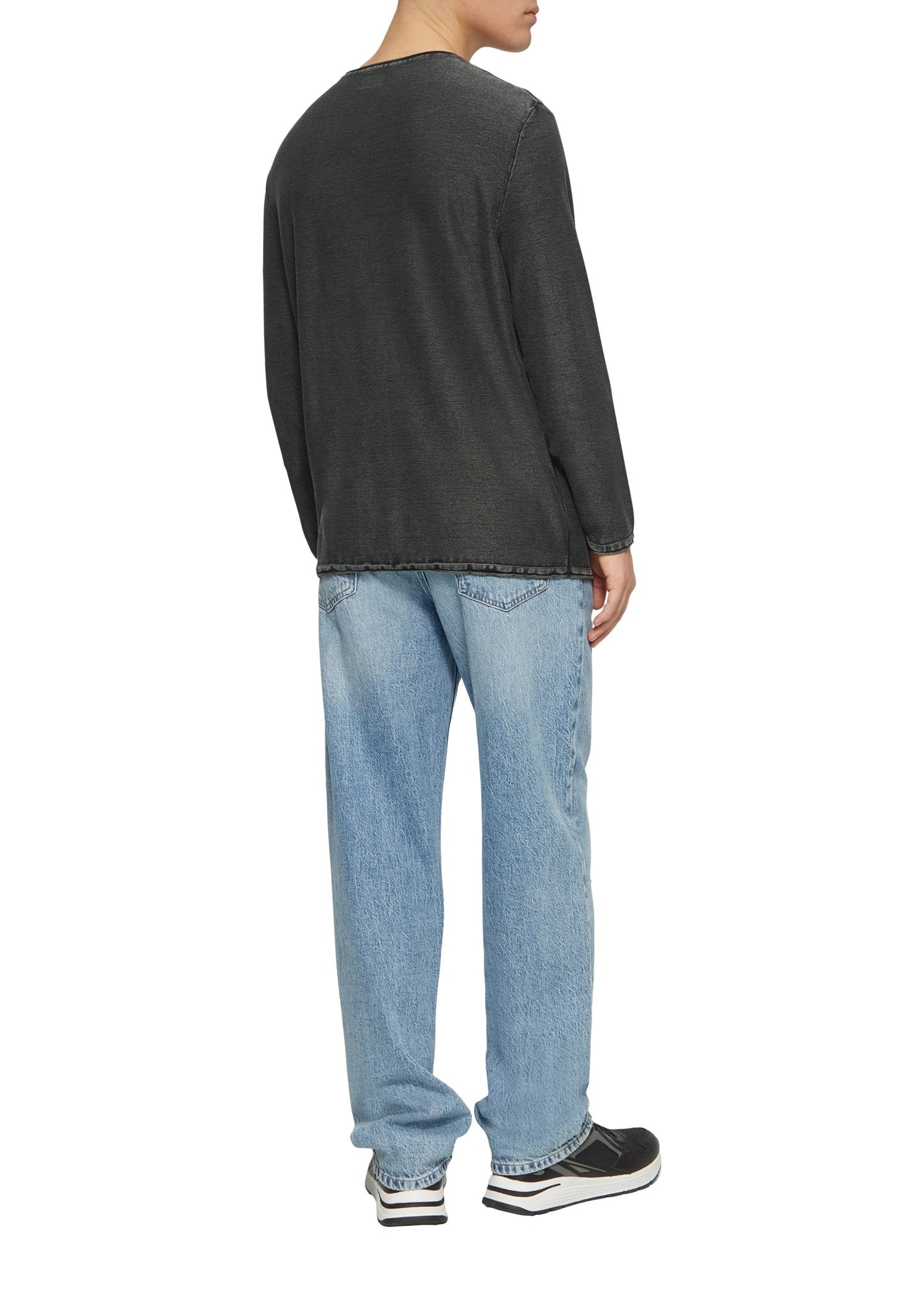 QS by S.Oliver Herren Pullover  Grey/Black