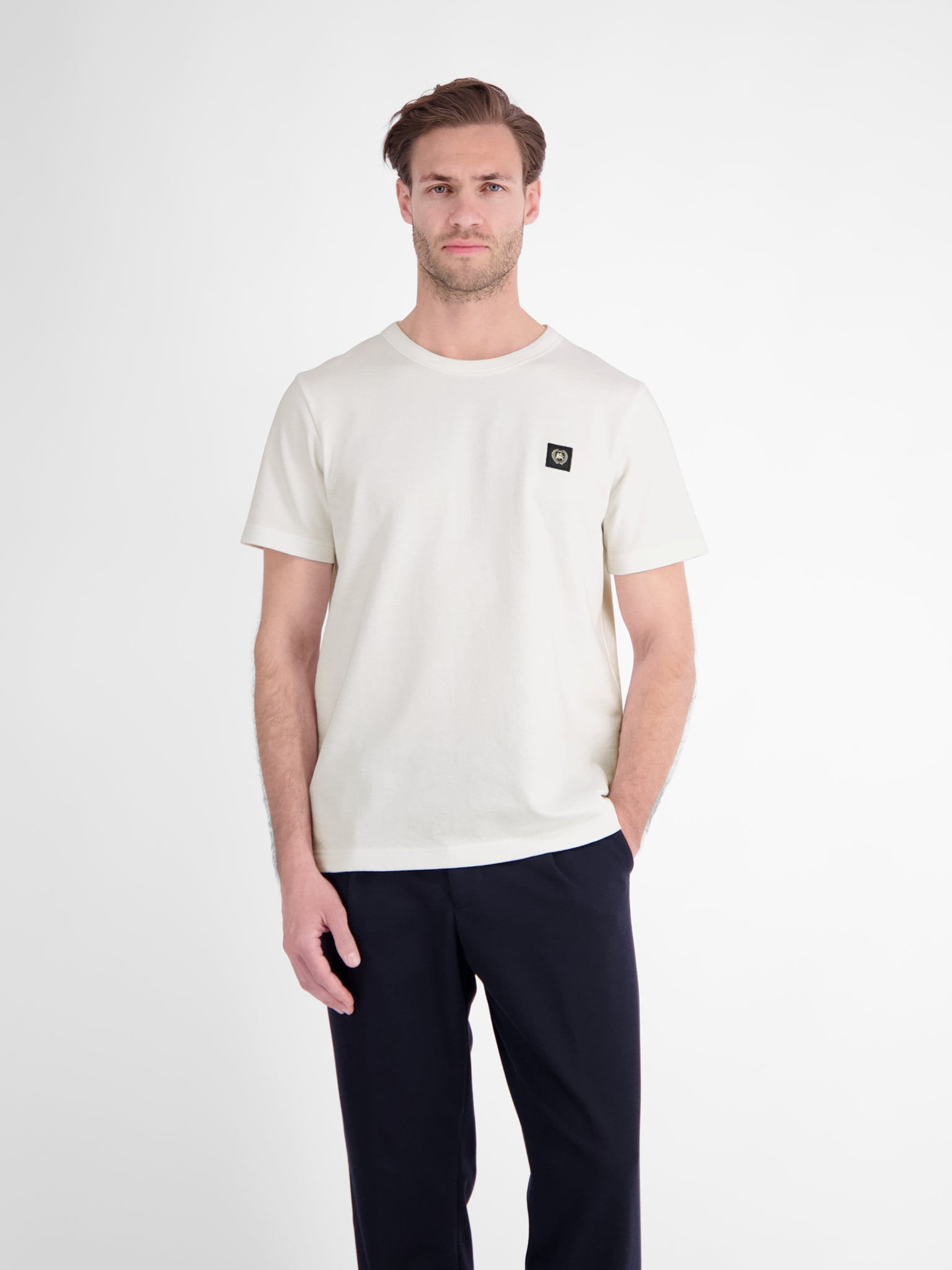 Lerros Herren T-Shirts kurz Broken White