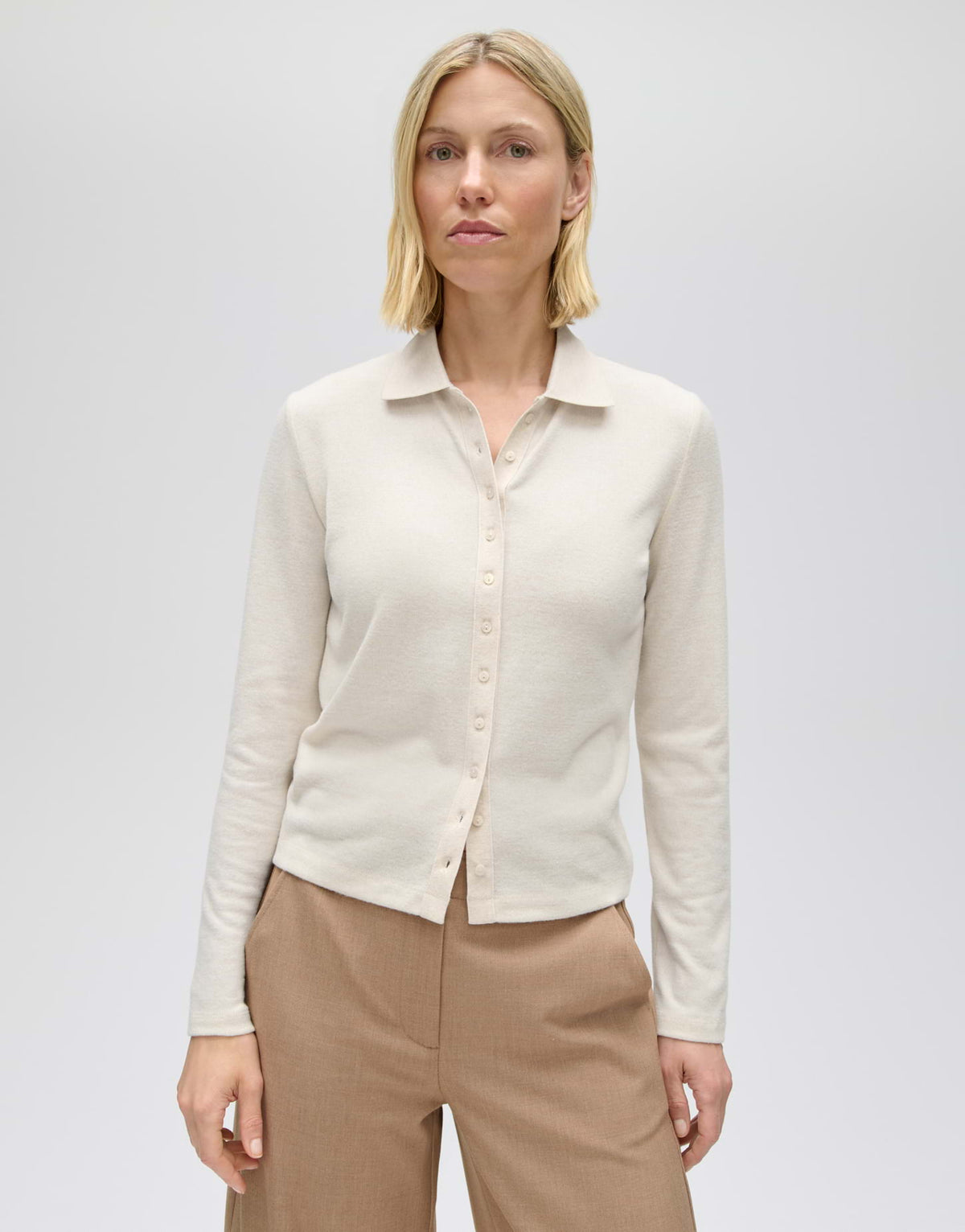 Opus Damen T-Shirts Soft Cream