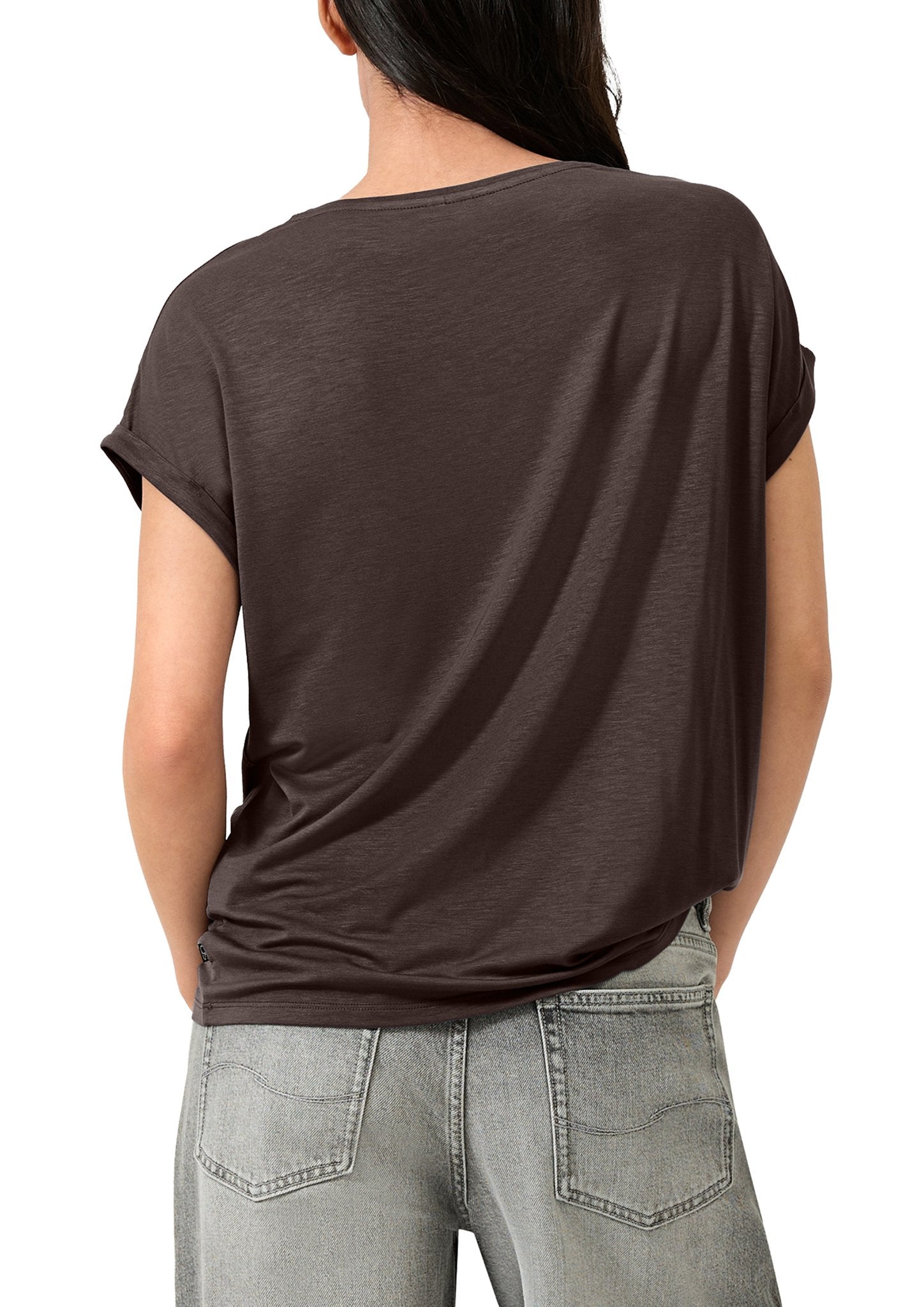 QS by S.Oliver Damen T-Shirts Brown
