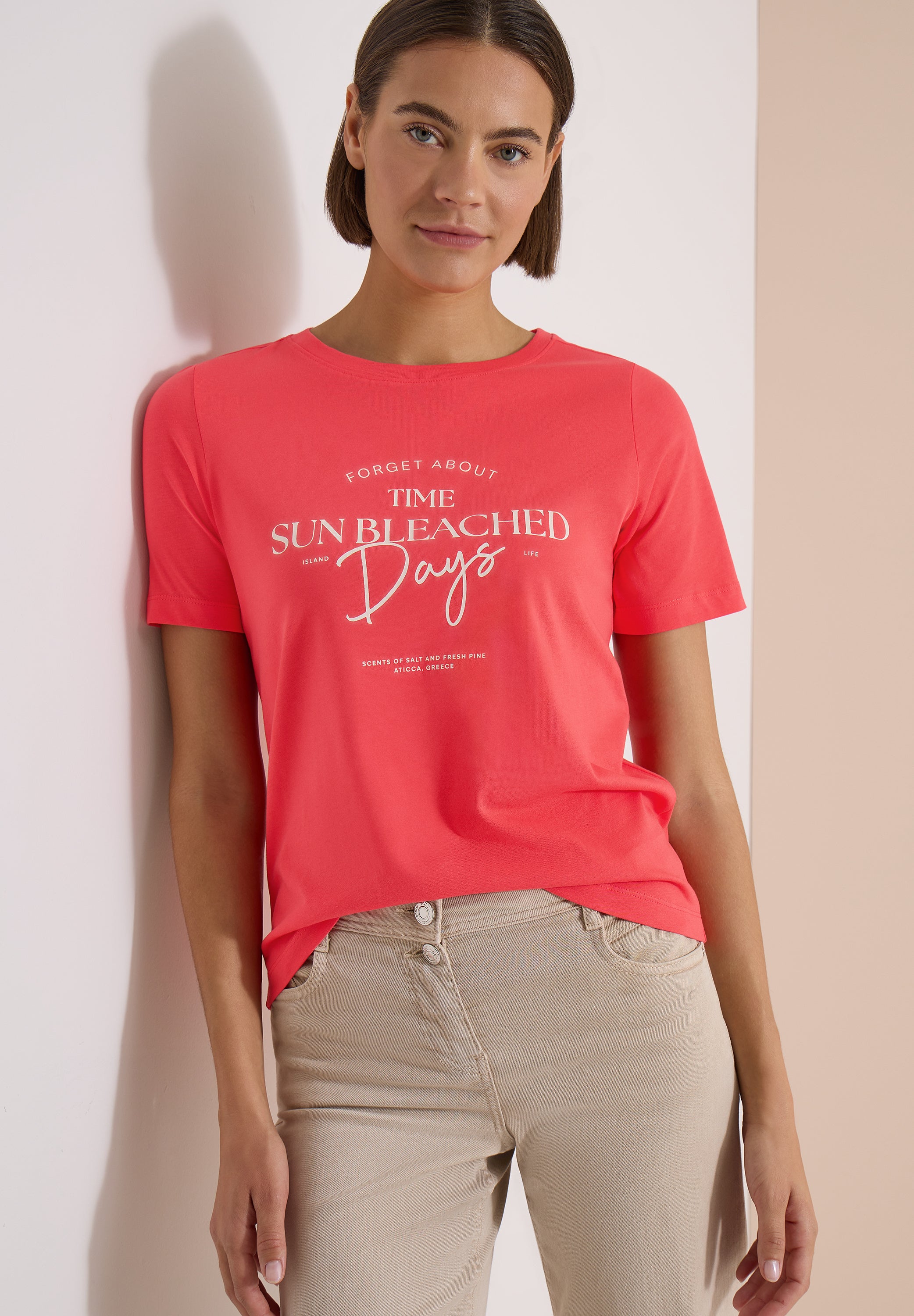 Cecil Damen T-Shirts  Coral