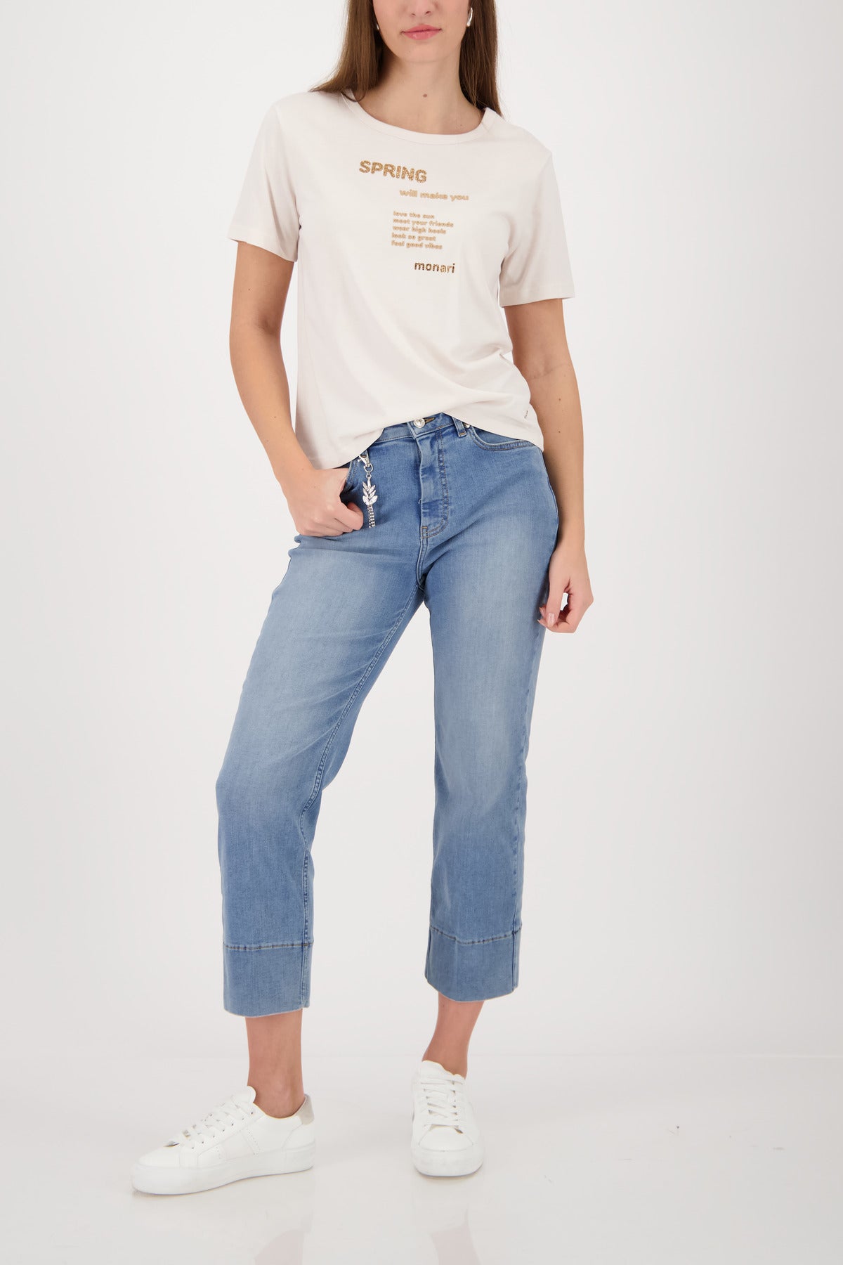 Monari Damen T-Shirts  Champagne B
