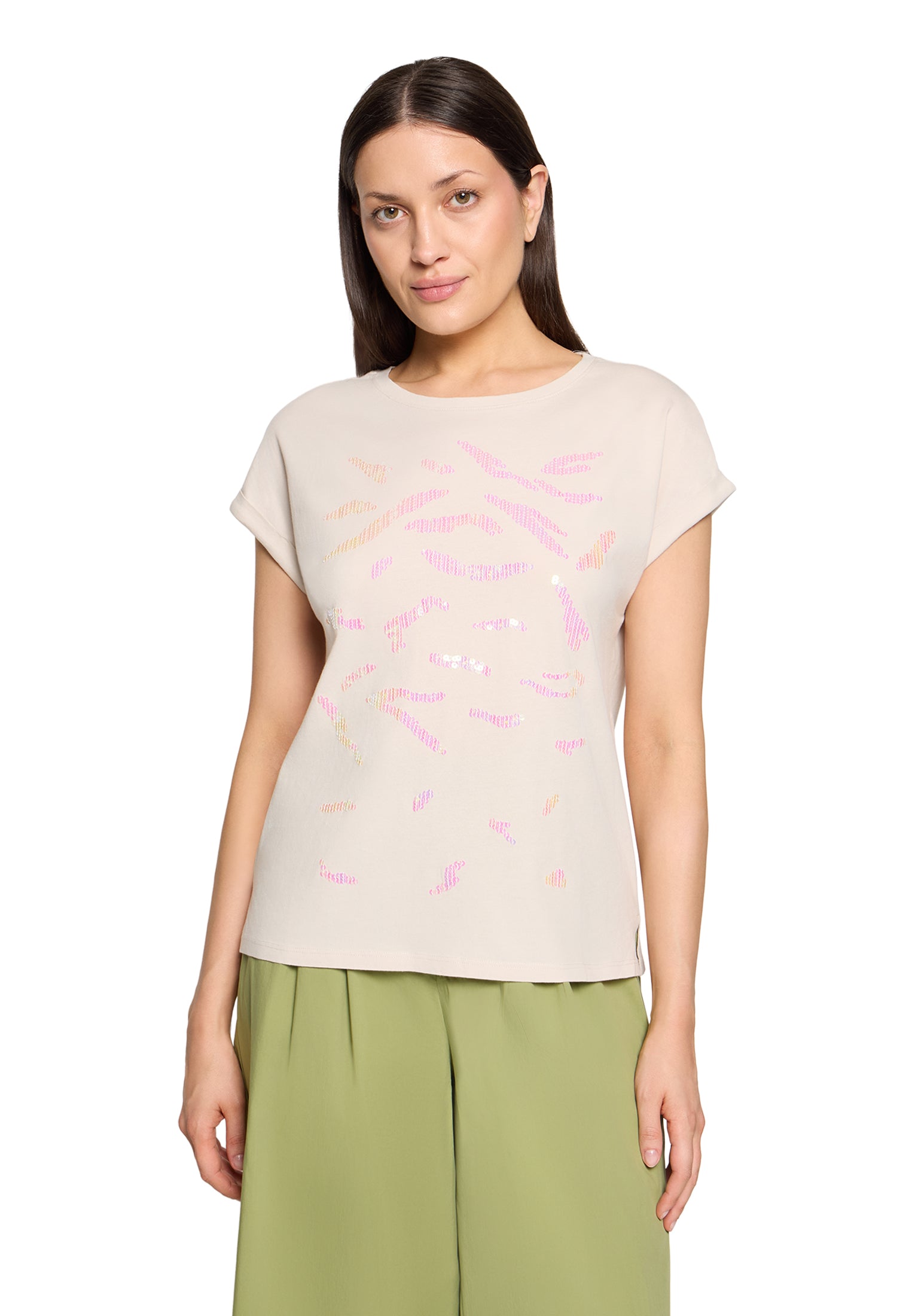 Cartoon Damen T-Shirts Patch Nature/Na