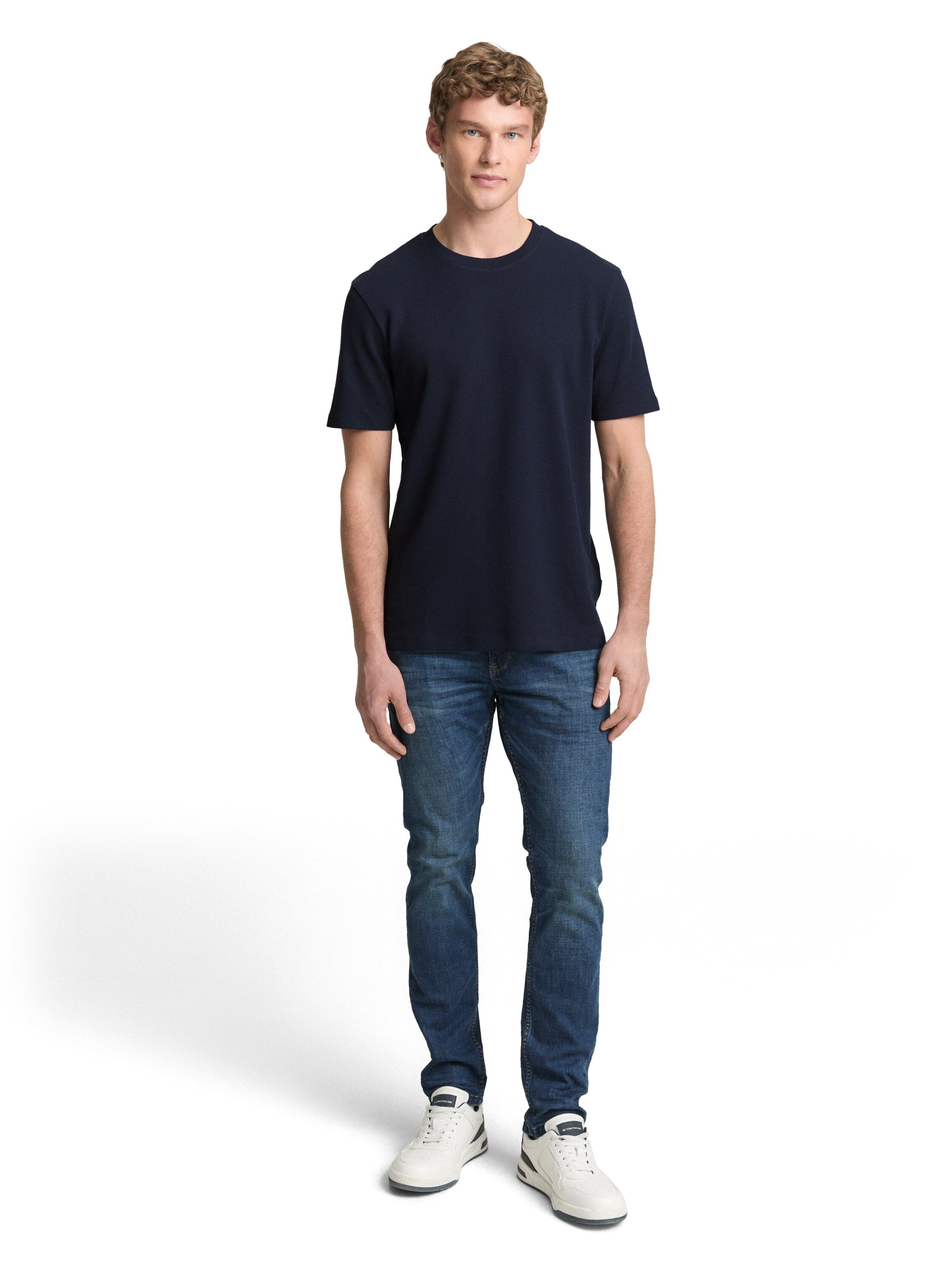 Tom Tailor denim Herren T-Shirts kurz Sky Captain Blu