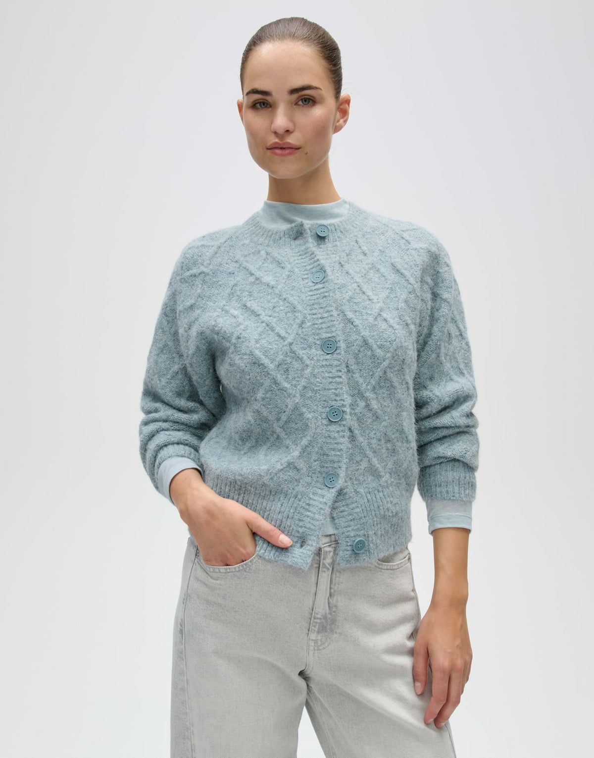Opus Damen Pullover Dusty Aqua