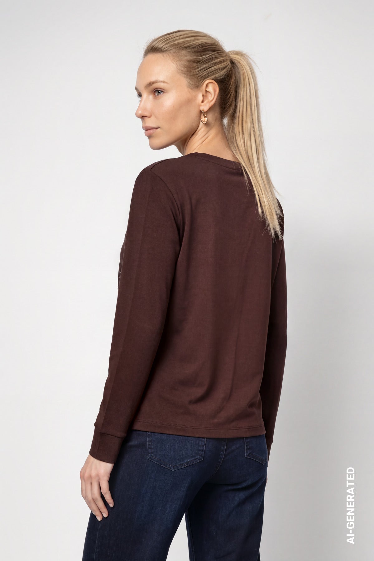 Monari Damen T-Shirts  Black Coffe