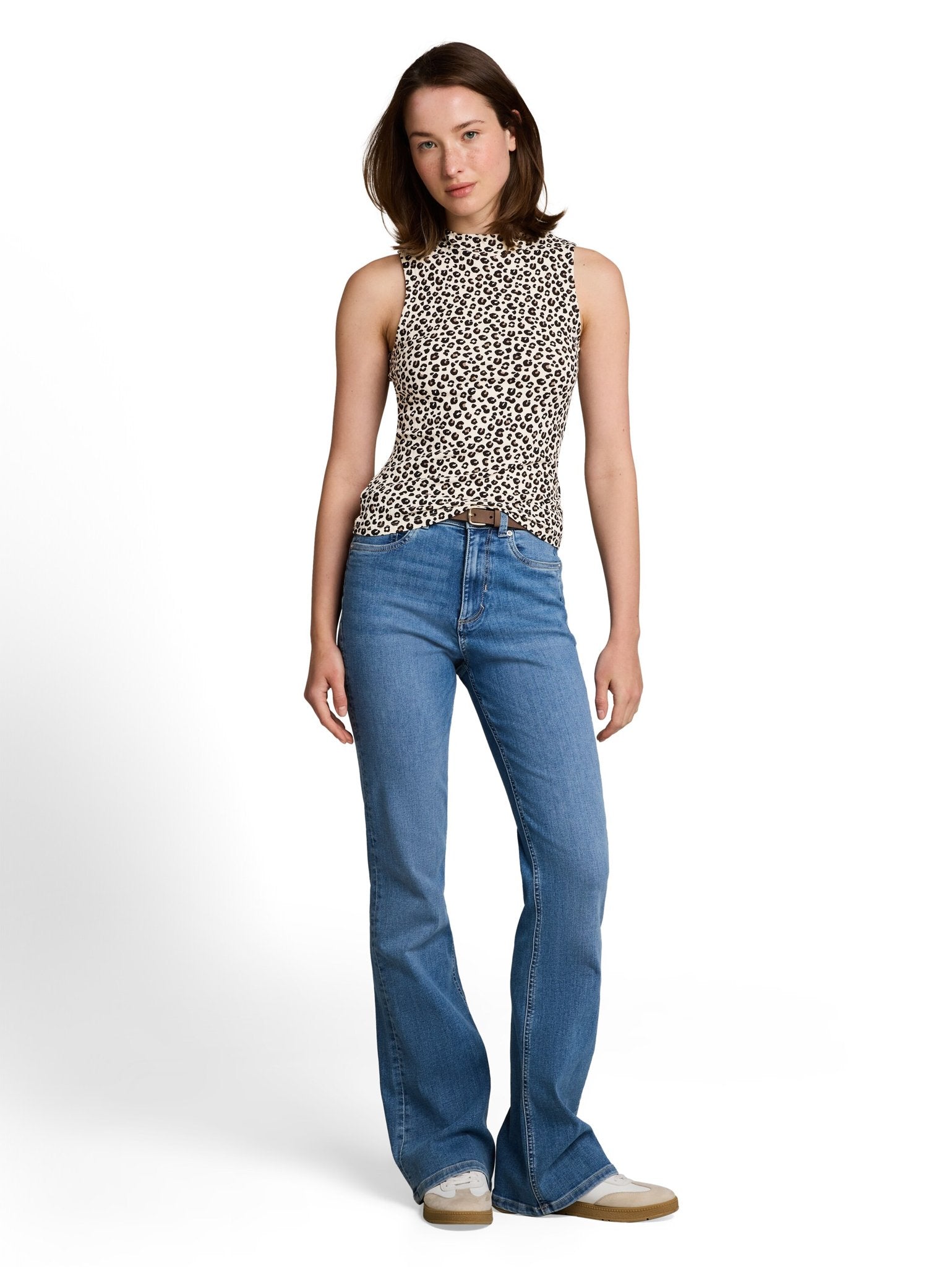 Tom Tailor denim Damen T-Shirts Beige Brown Leo