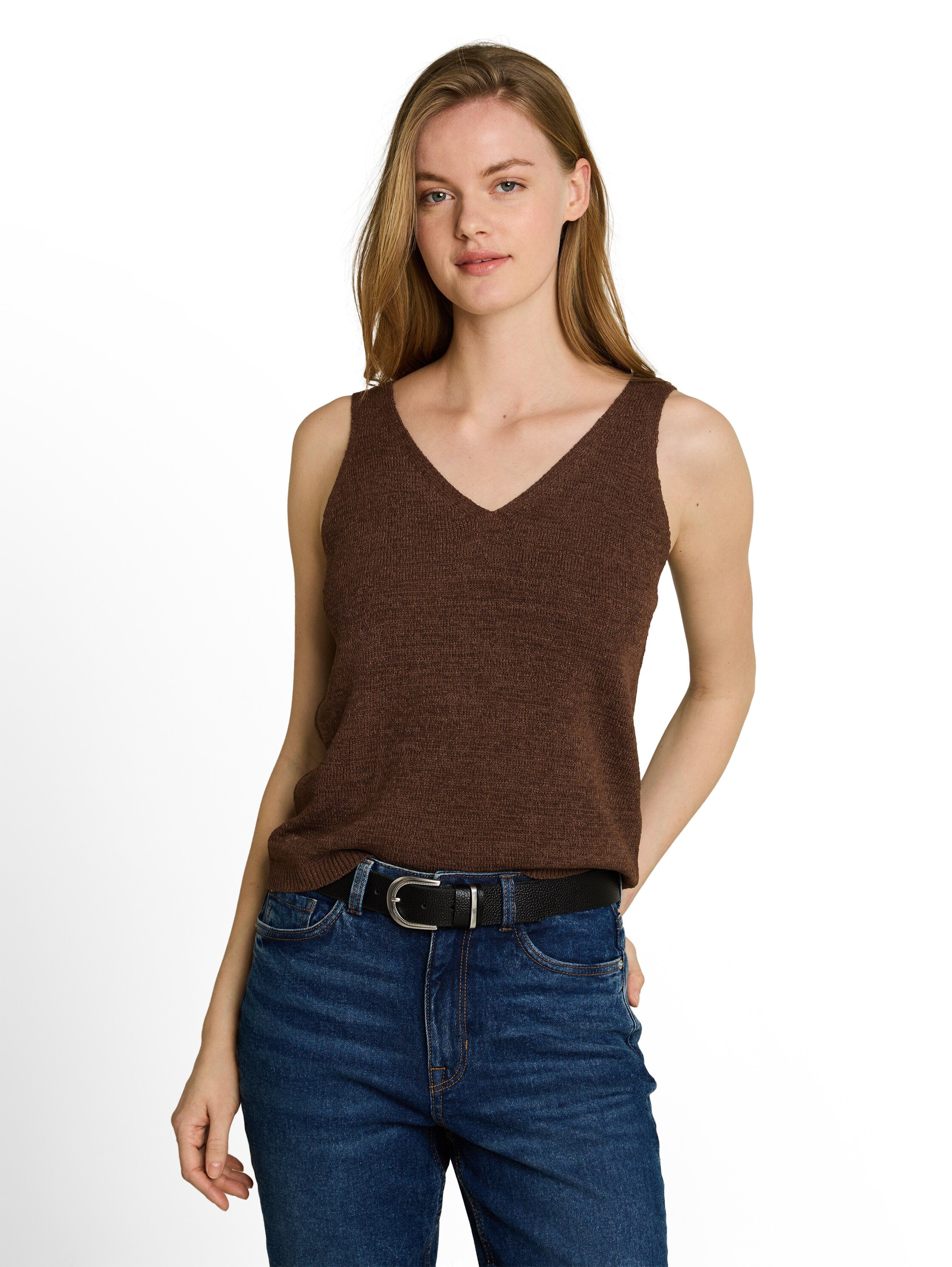 Tom Tailor denim Damen Pullover Cool Dark Brown