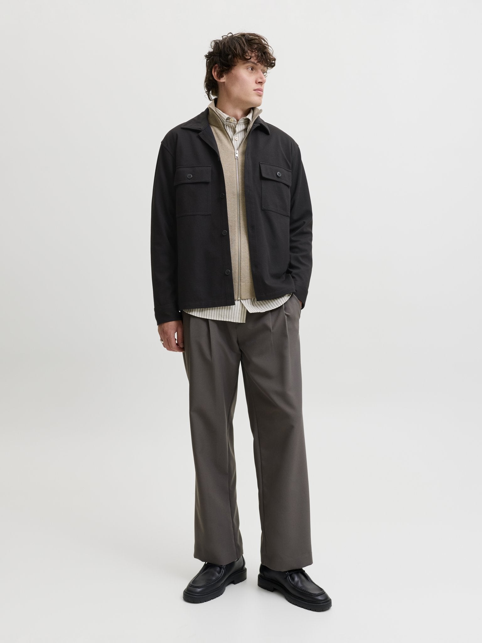 Jack & Jones Herren Hemden lang Black