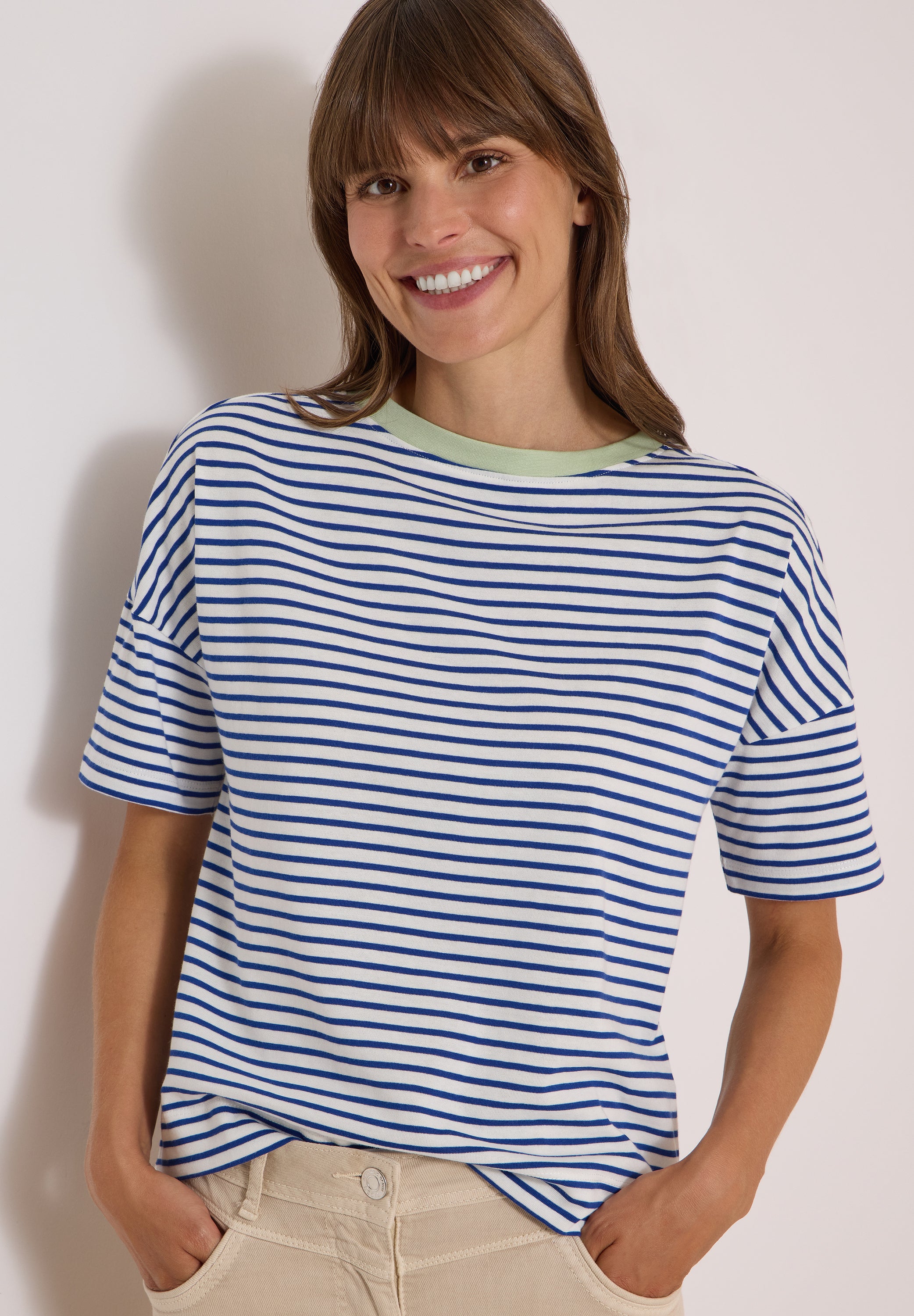 Cecil Damen T-Shirts  Deep Rive