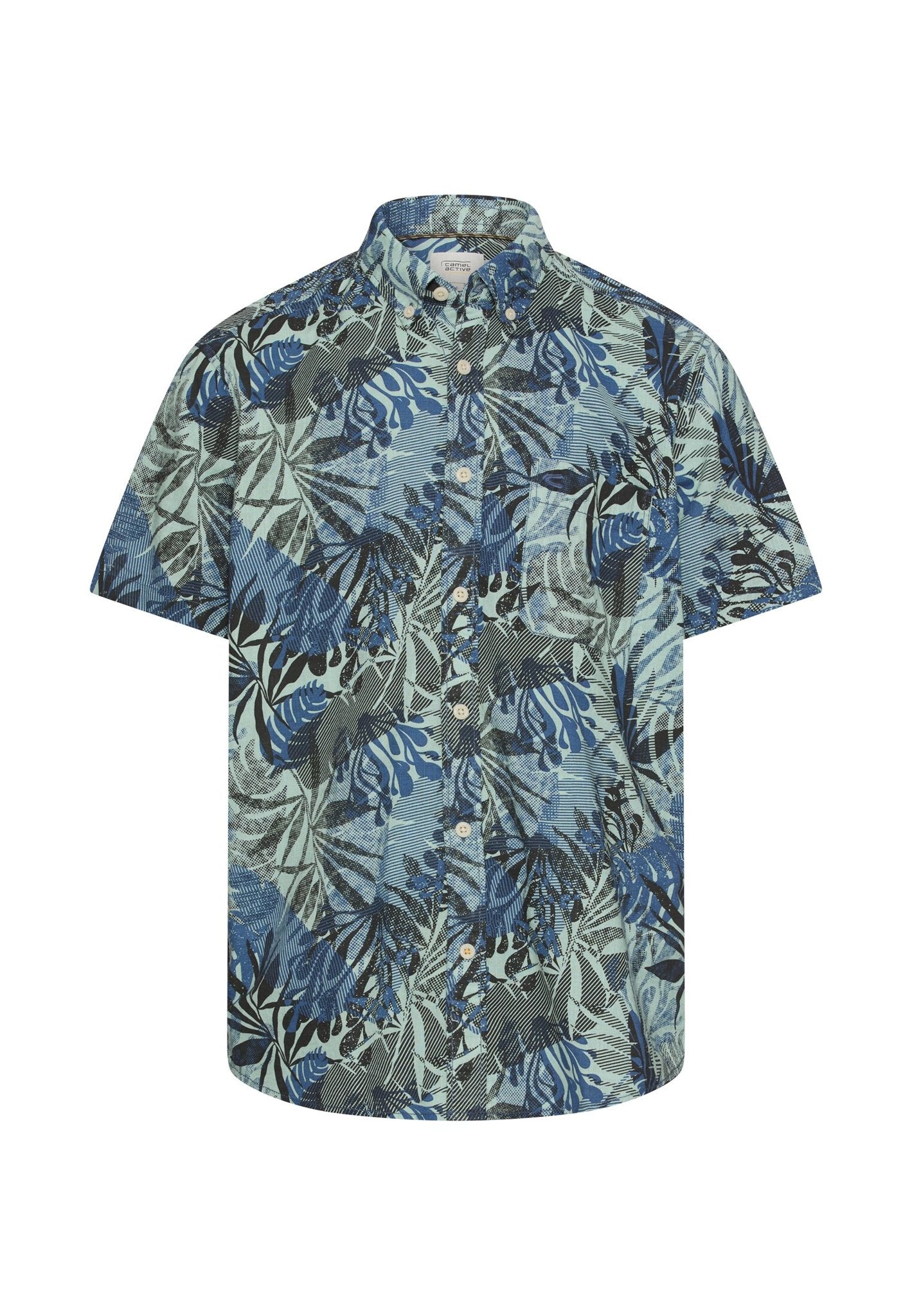 Camel active Herren Hemden kurz  Indigo Blue