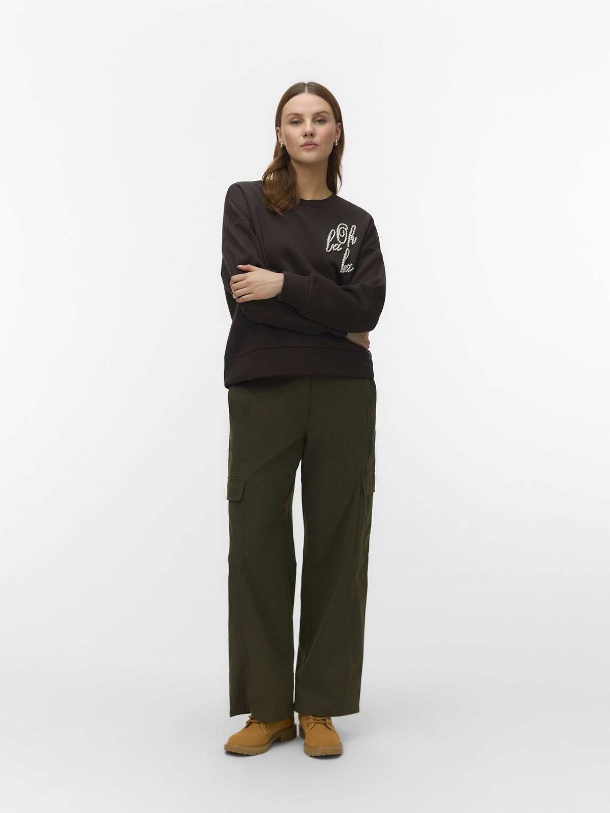 Vero Moda Damen Sweatshirts Chocolate Torte