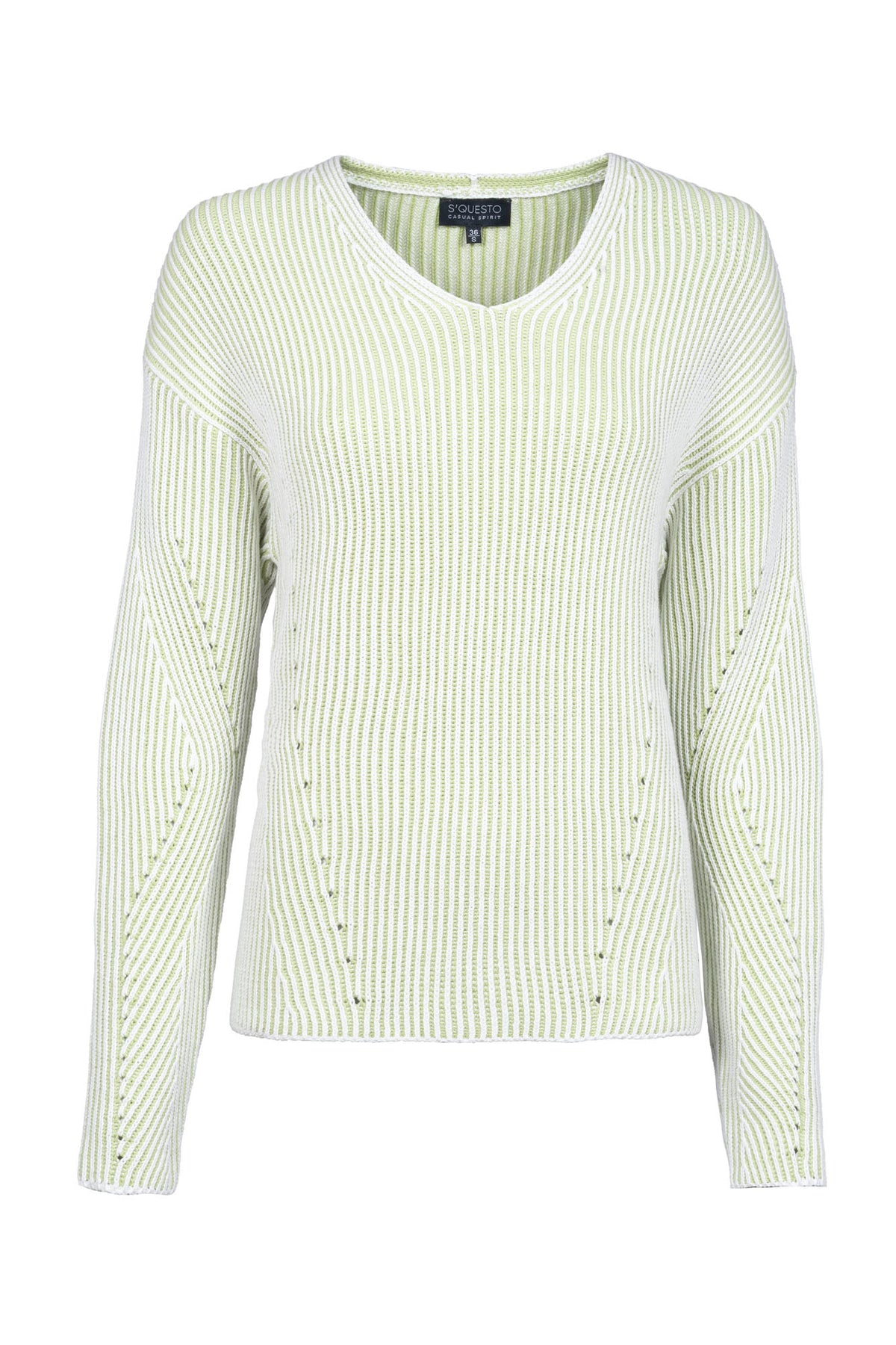 Soquesto Damen Pullover Hellgrün