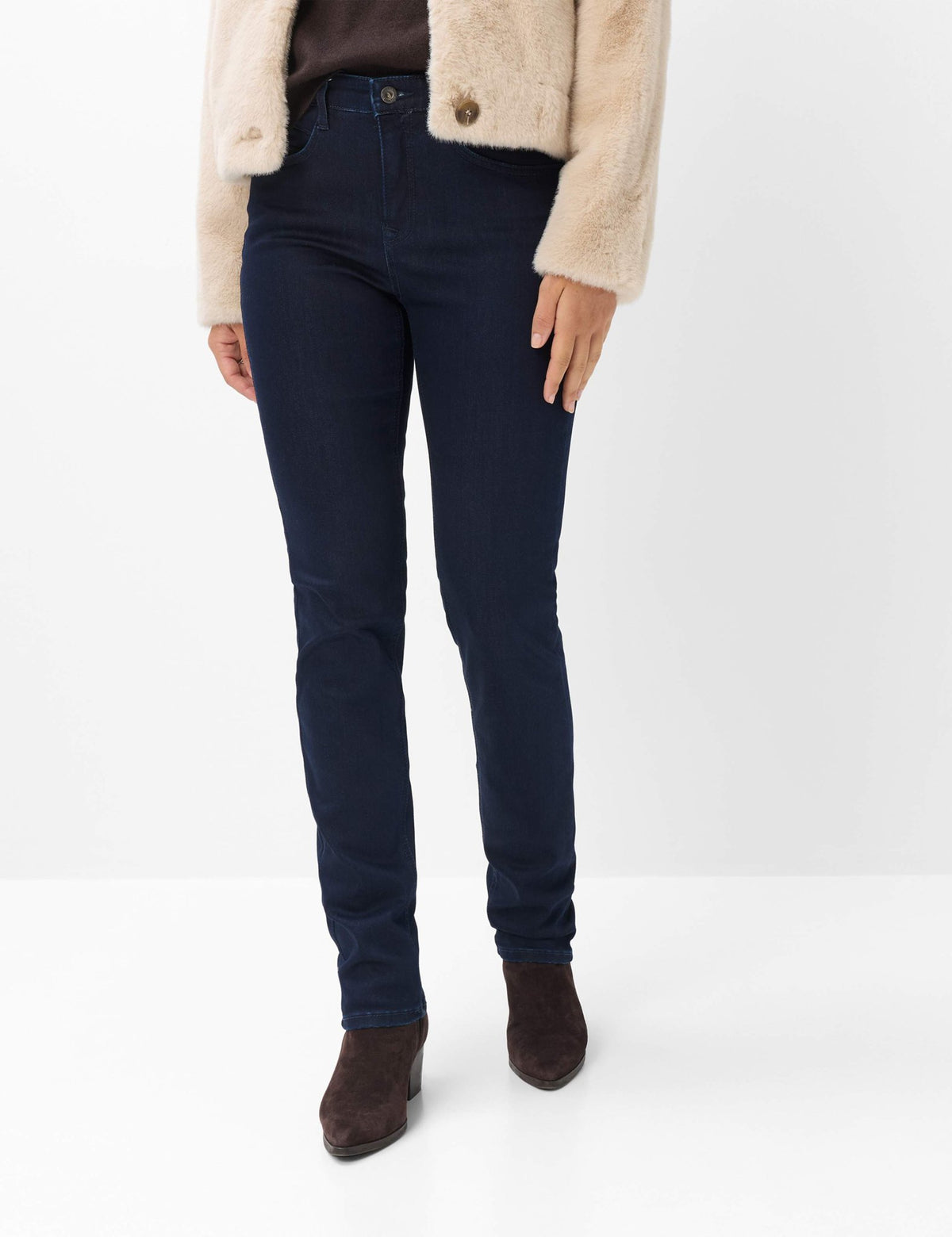 Brax Damen Jeans Clean Dark Blue