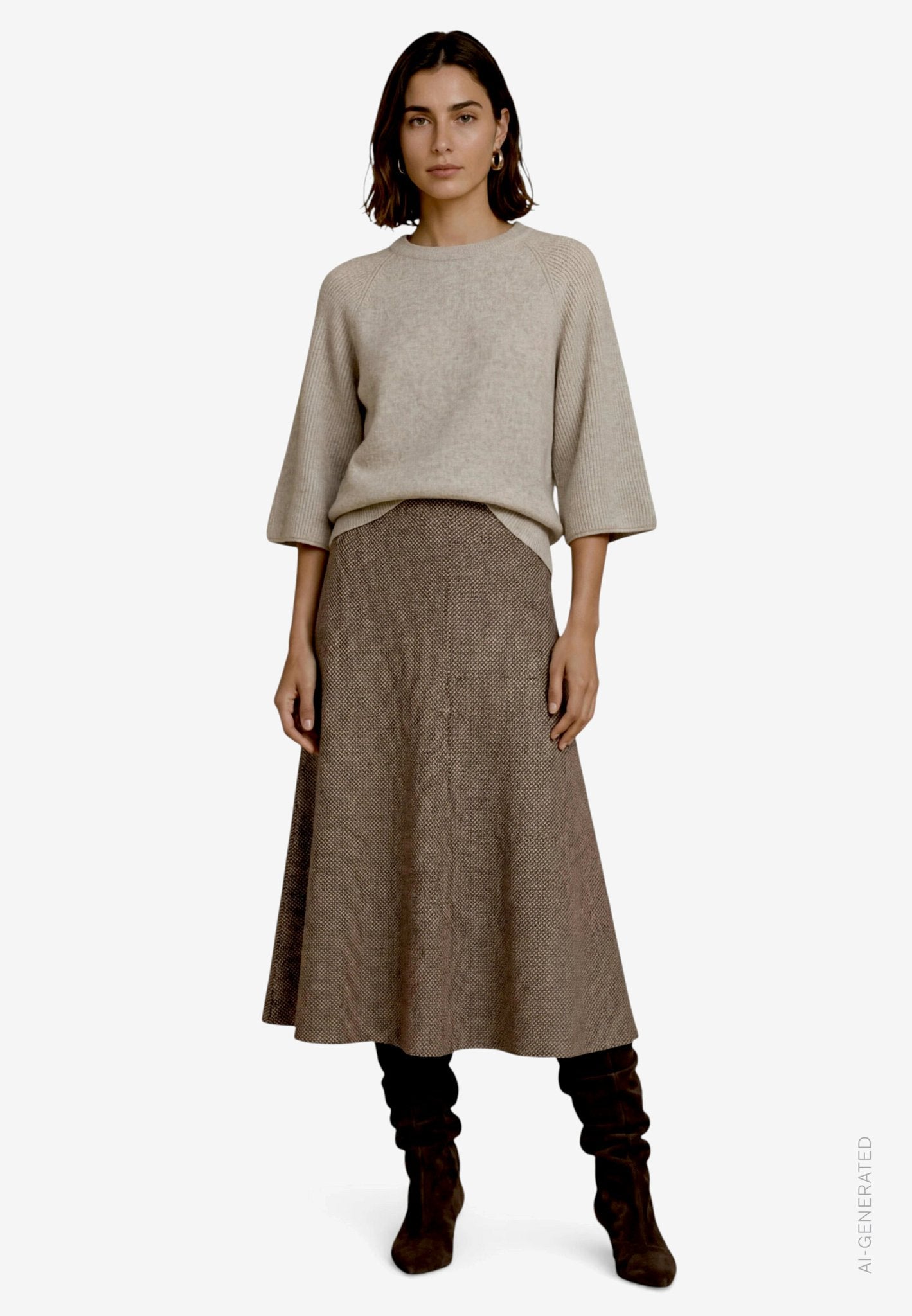 Zero Damen Pullover Light Beige Mel