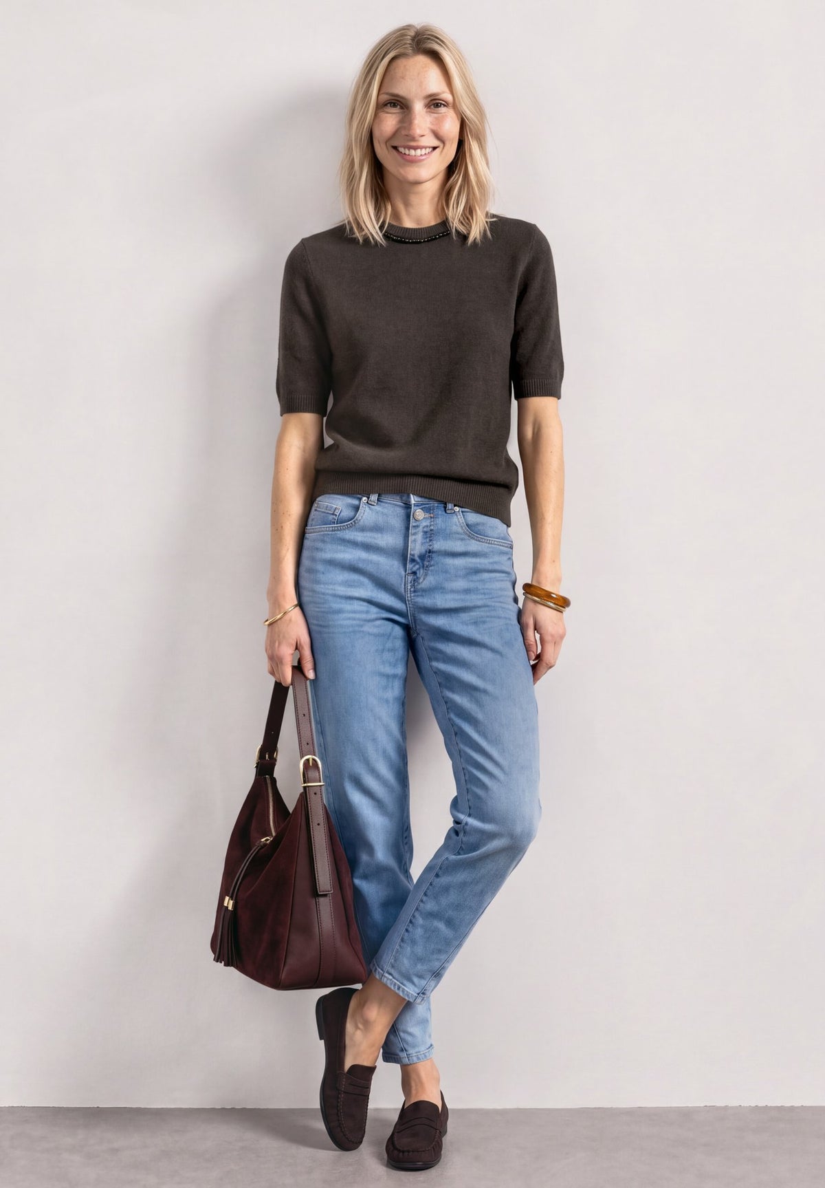 Street One Damen Pullover  Black Cof
