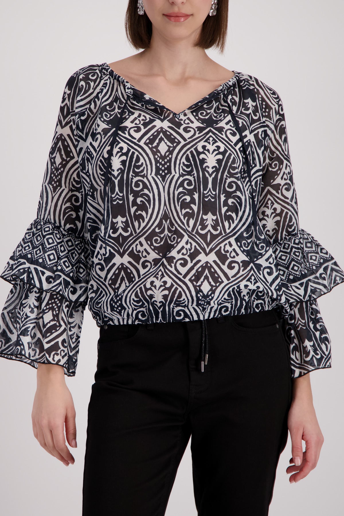 Monari Damen Blusen  Schwarz Gem
