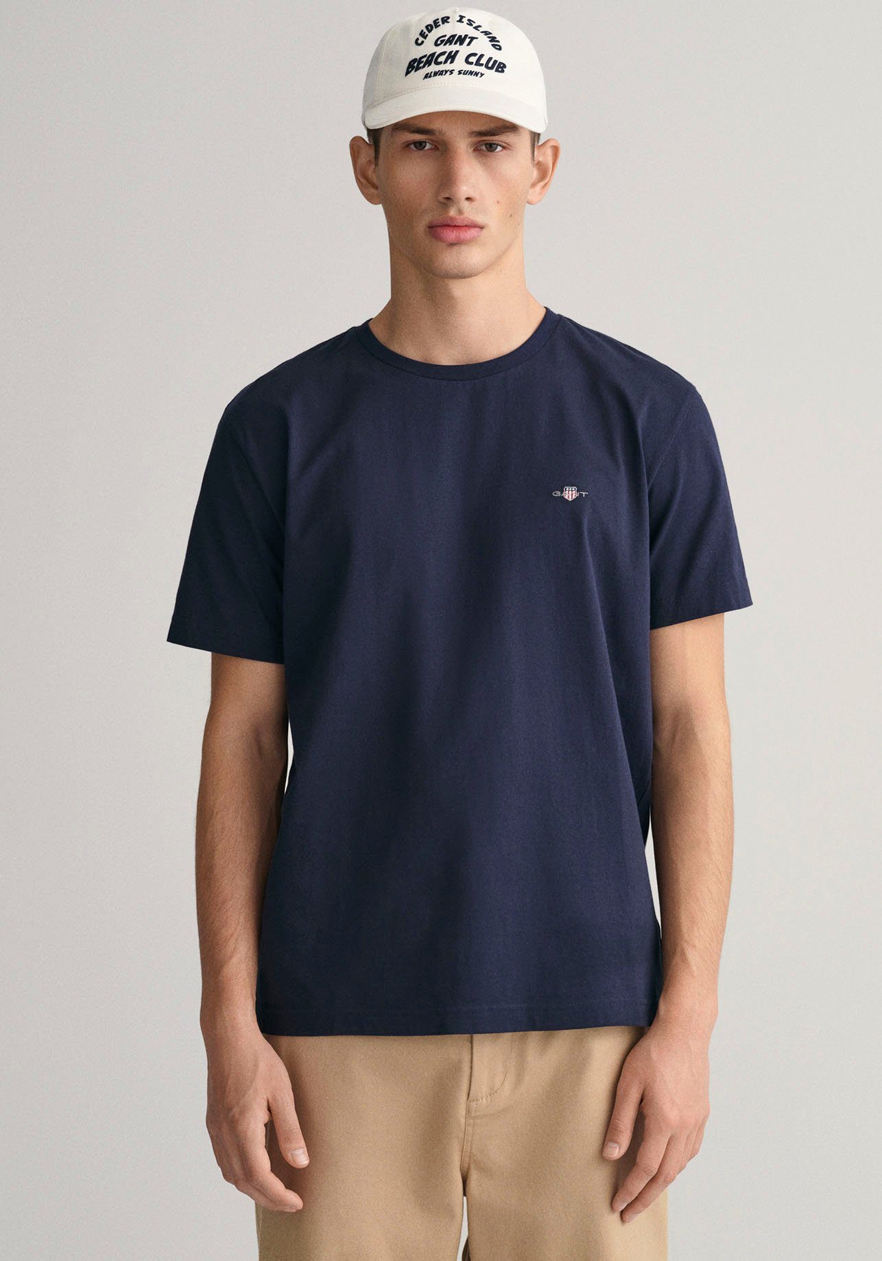 Gant Herren T-Shirts kurz  Evening Blu