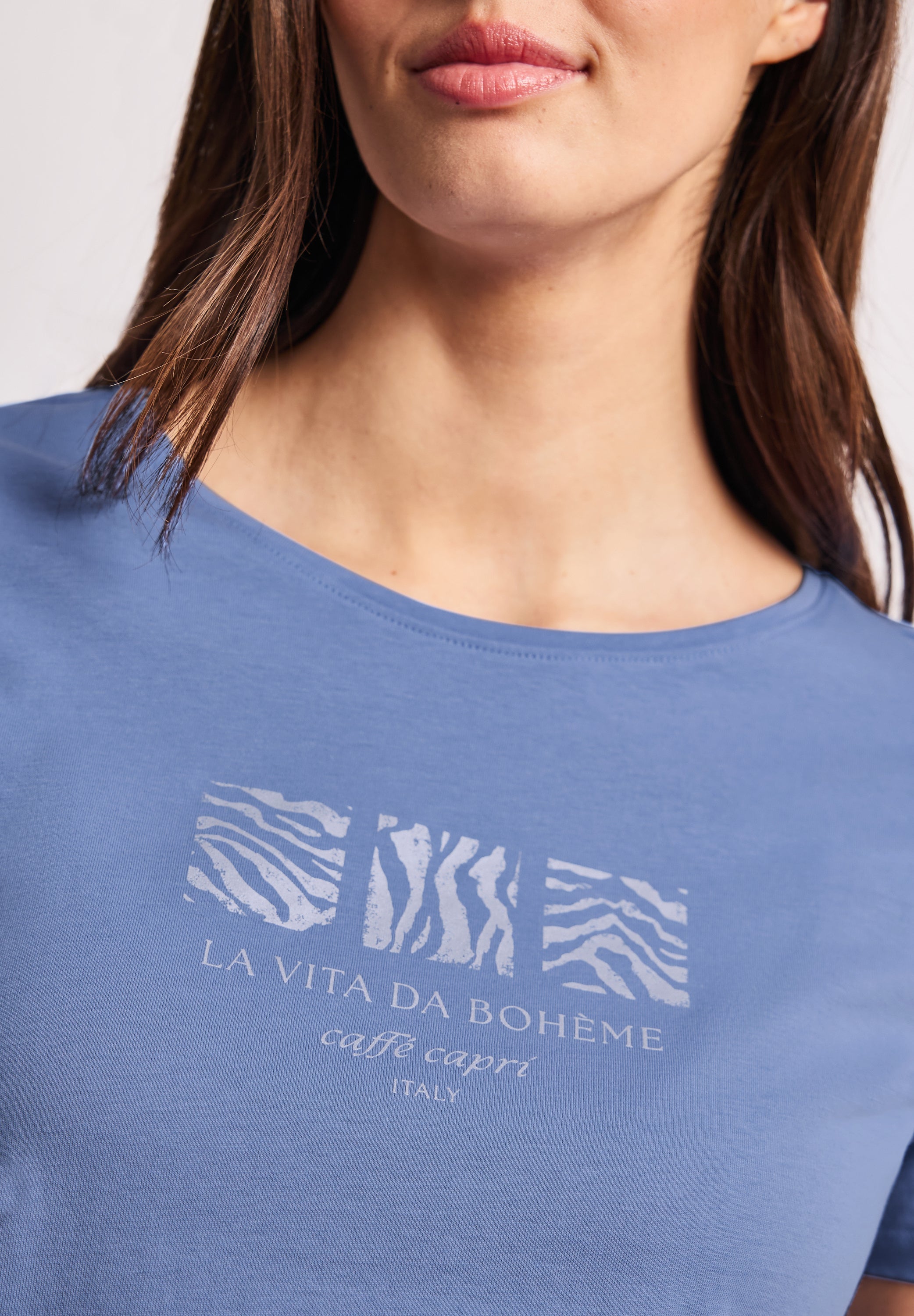Street One Damen T-Shirts  Drift Blu