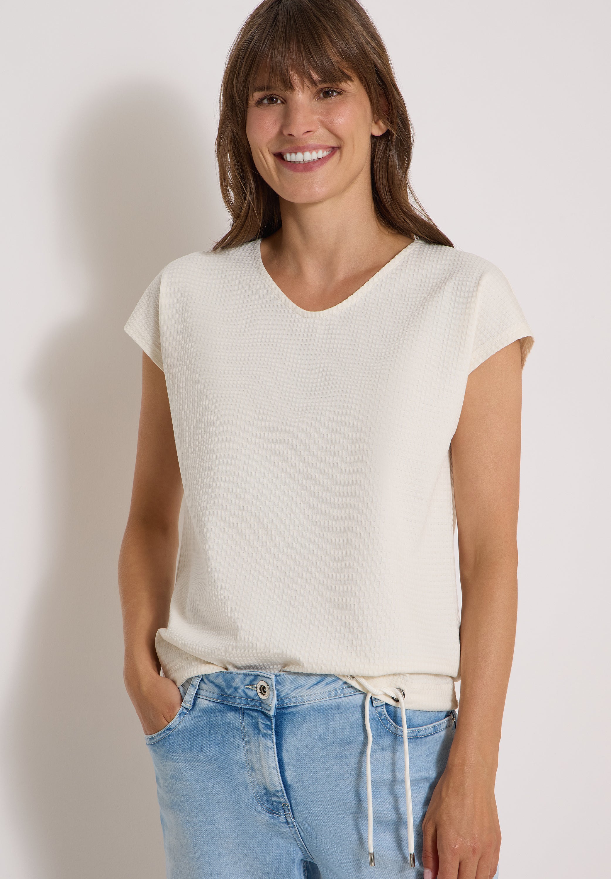 Cecil Damen T-Shirts  Vanilla W