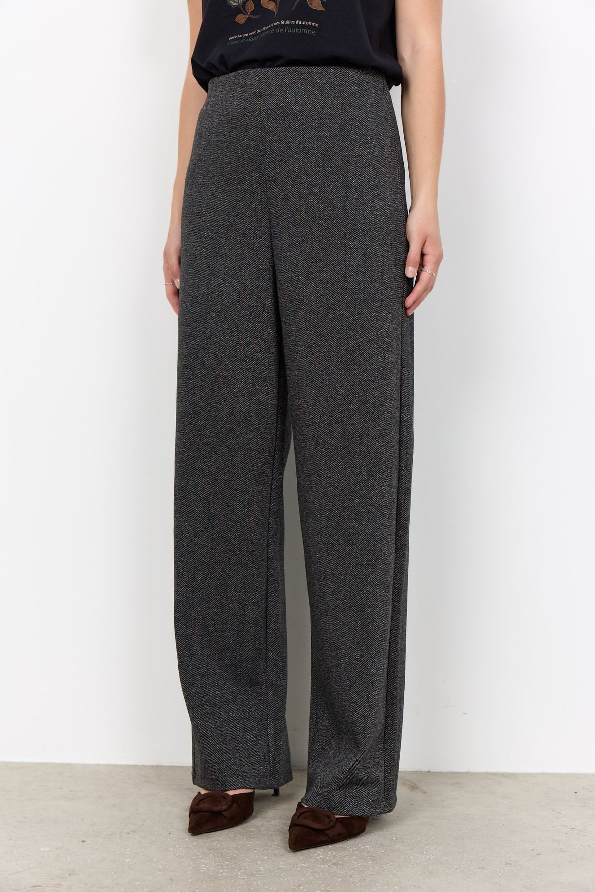 Soya Concept Damen Hosen Black Combi