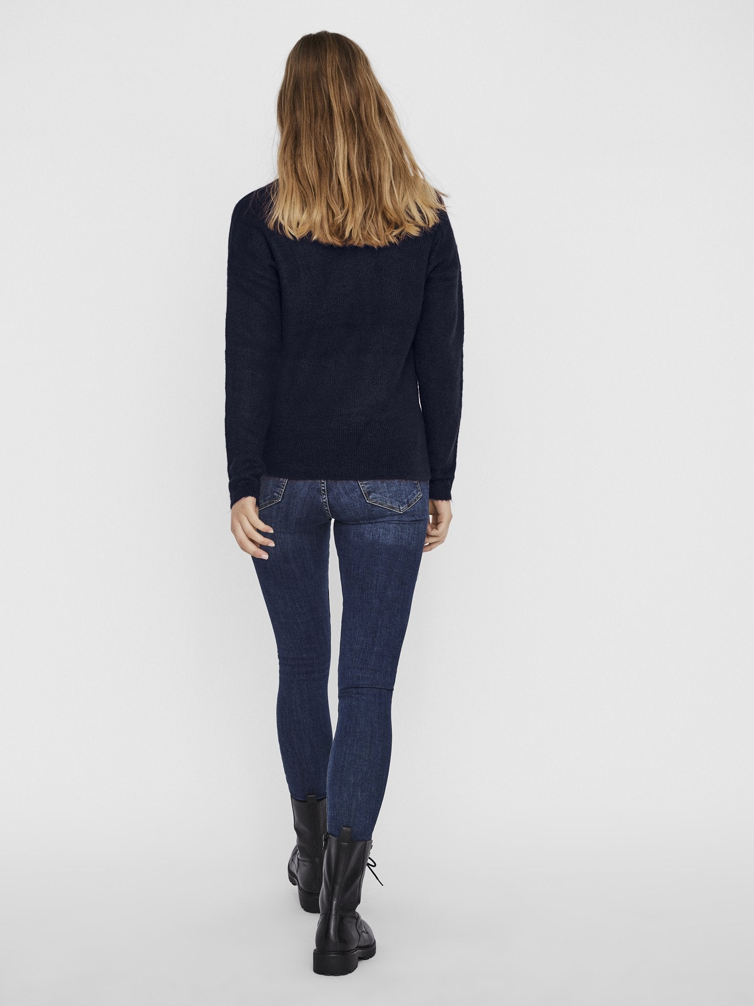 Vero Moda Damen Pullover Navy Blazer/Mel