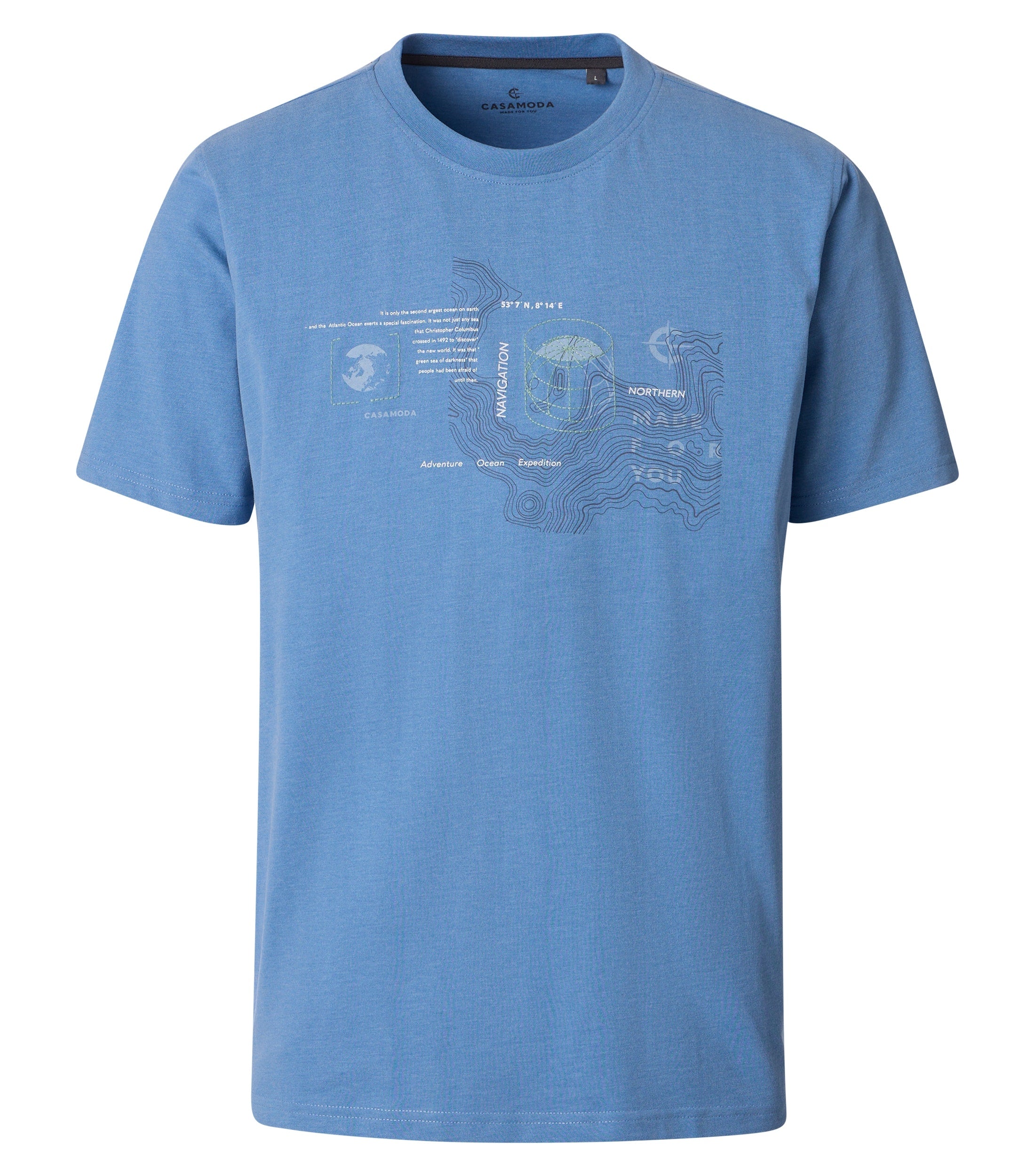 Casa Moda Herren T-Shirts kurz  Blau
