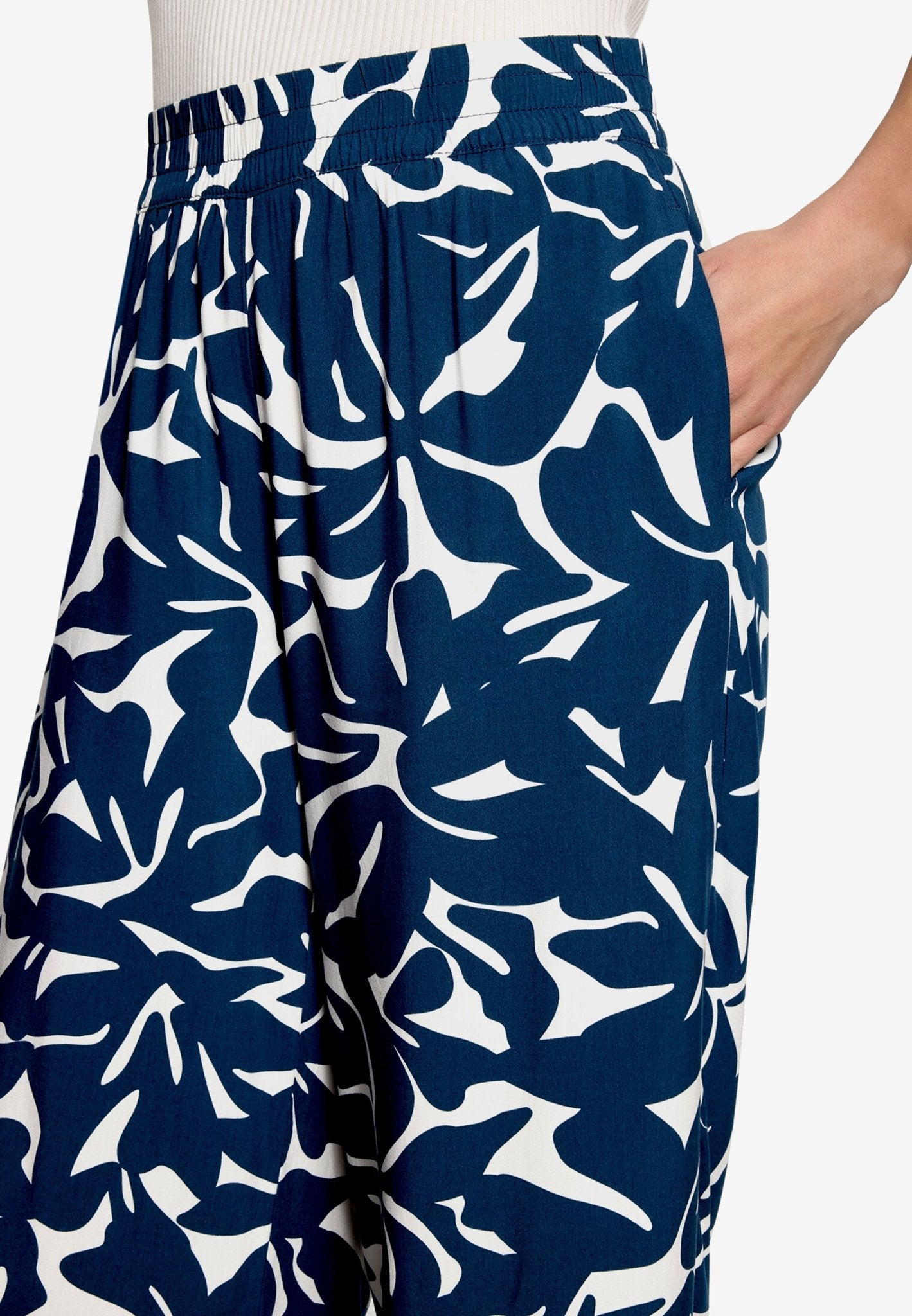 Zero Damen Hosen Blue/Cream