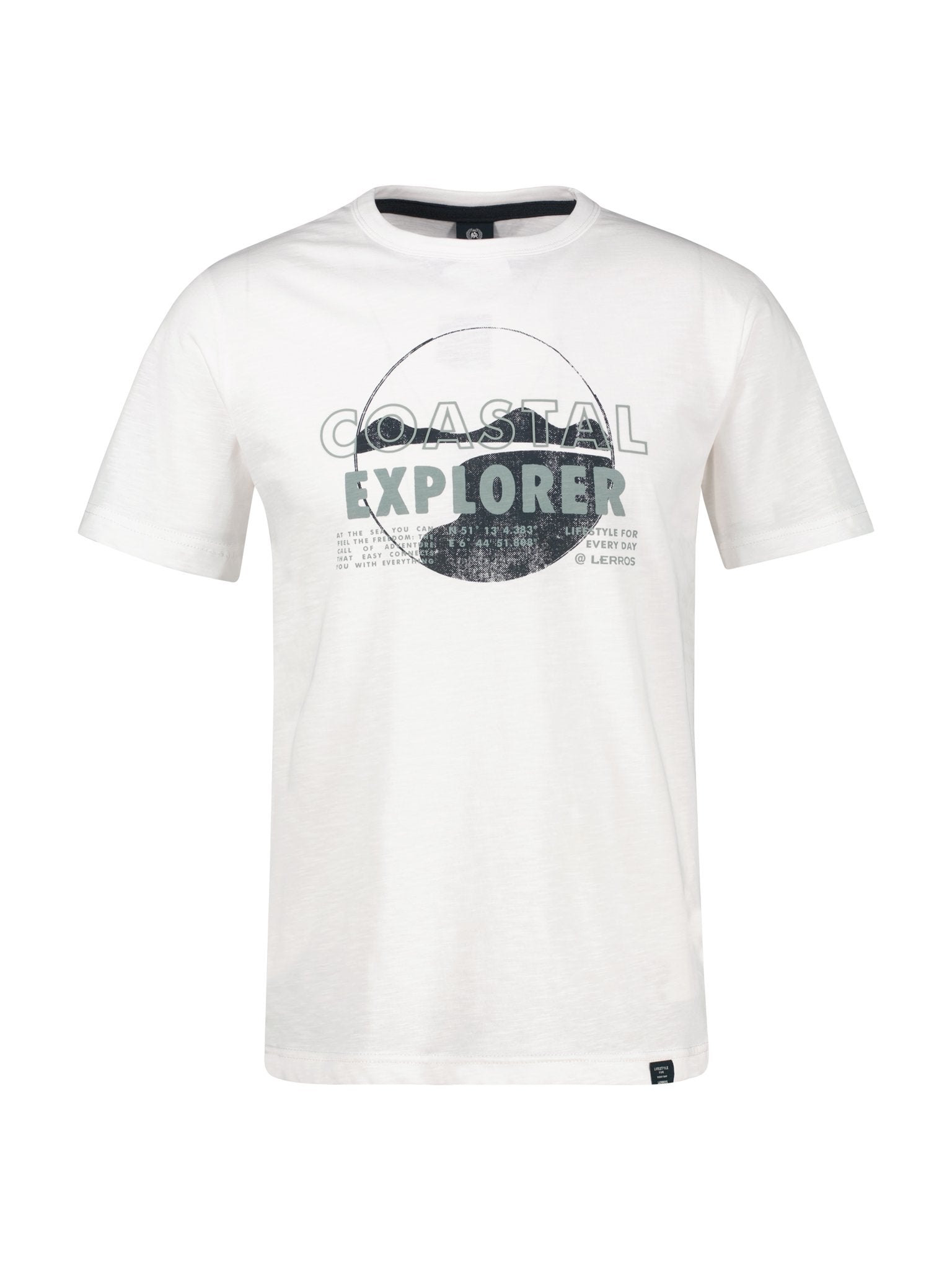 Lerros Herren T-Shirts kurz Broken White