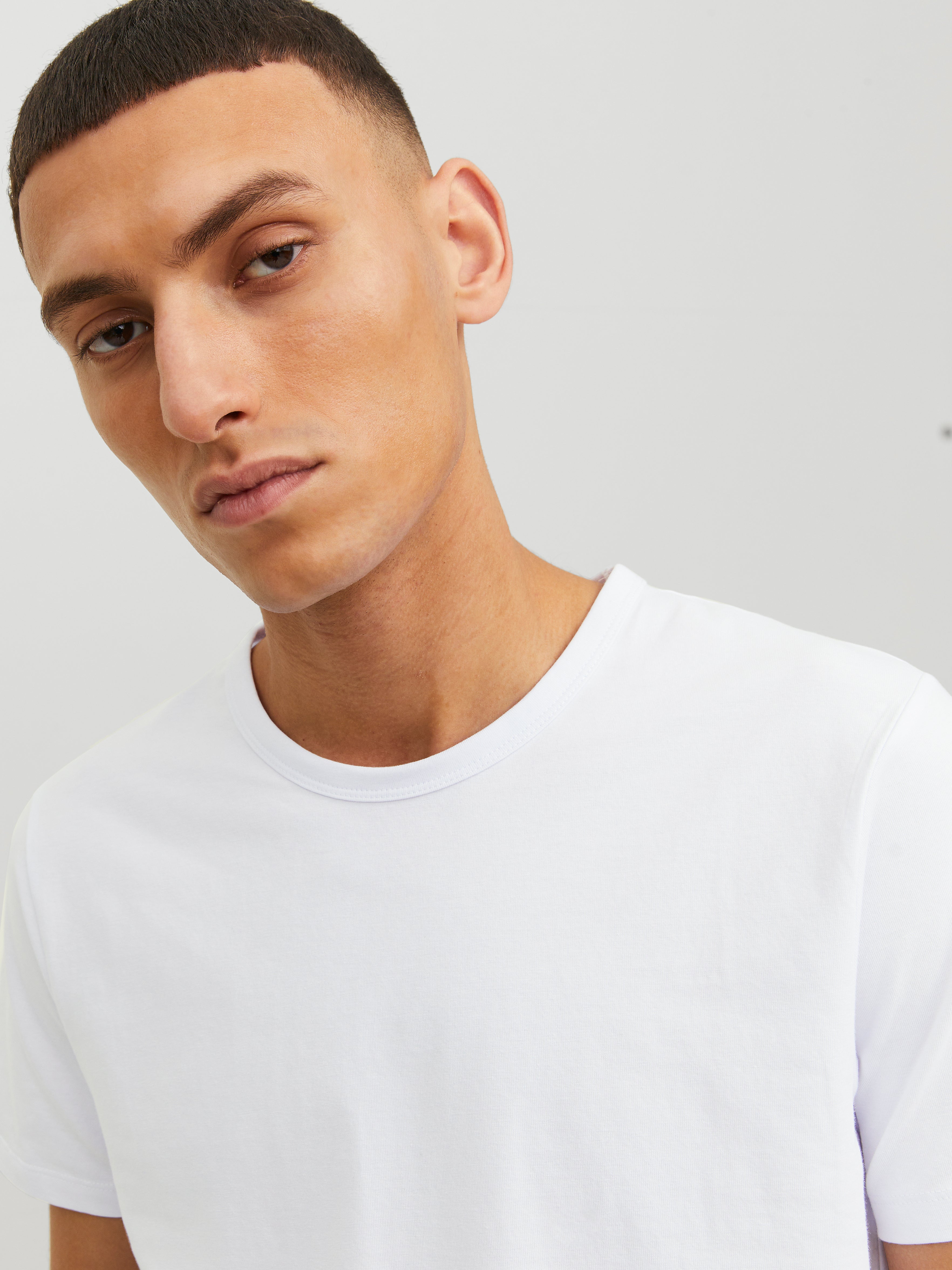 Jack & Jones Herren T-Shirts kurz Optical White