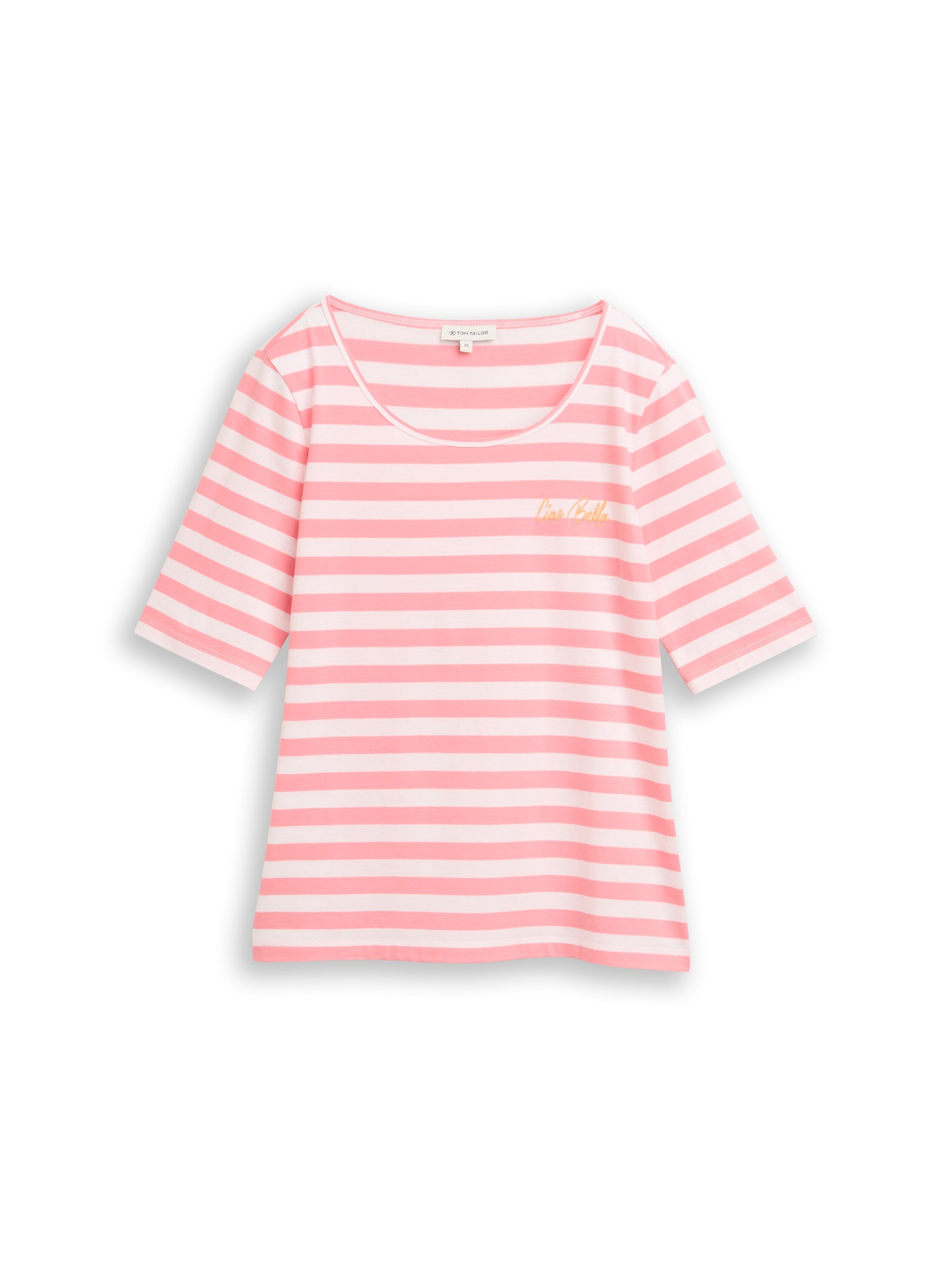 Tom Tailor Damen T-Shirts Pink White Stri