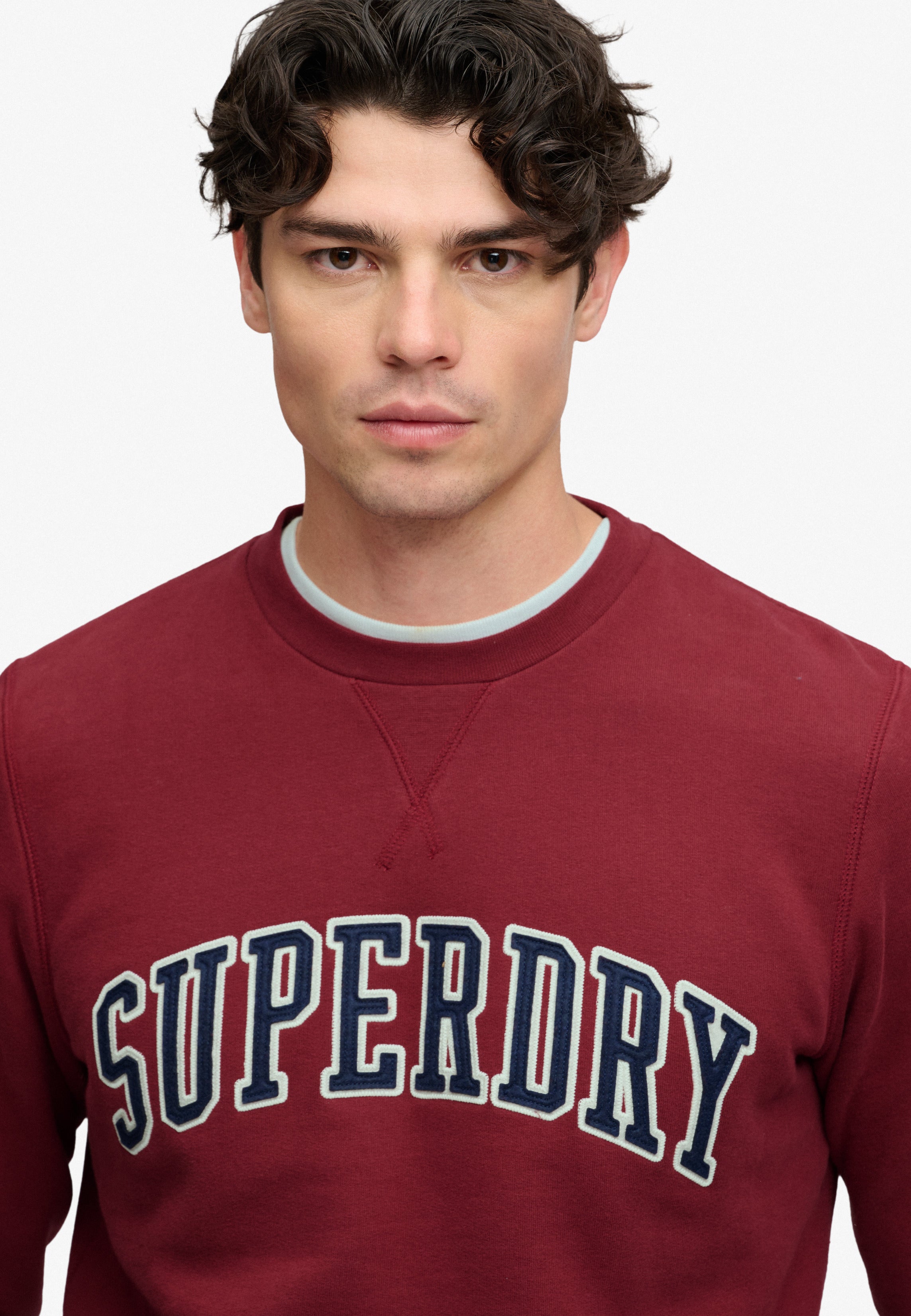 Superdry Men Herren Sweatshirts Msc Deep Ruby