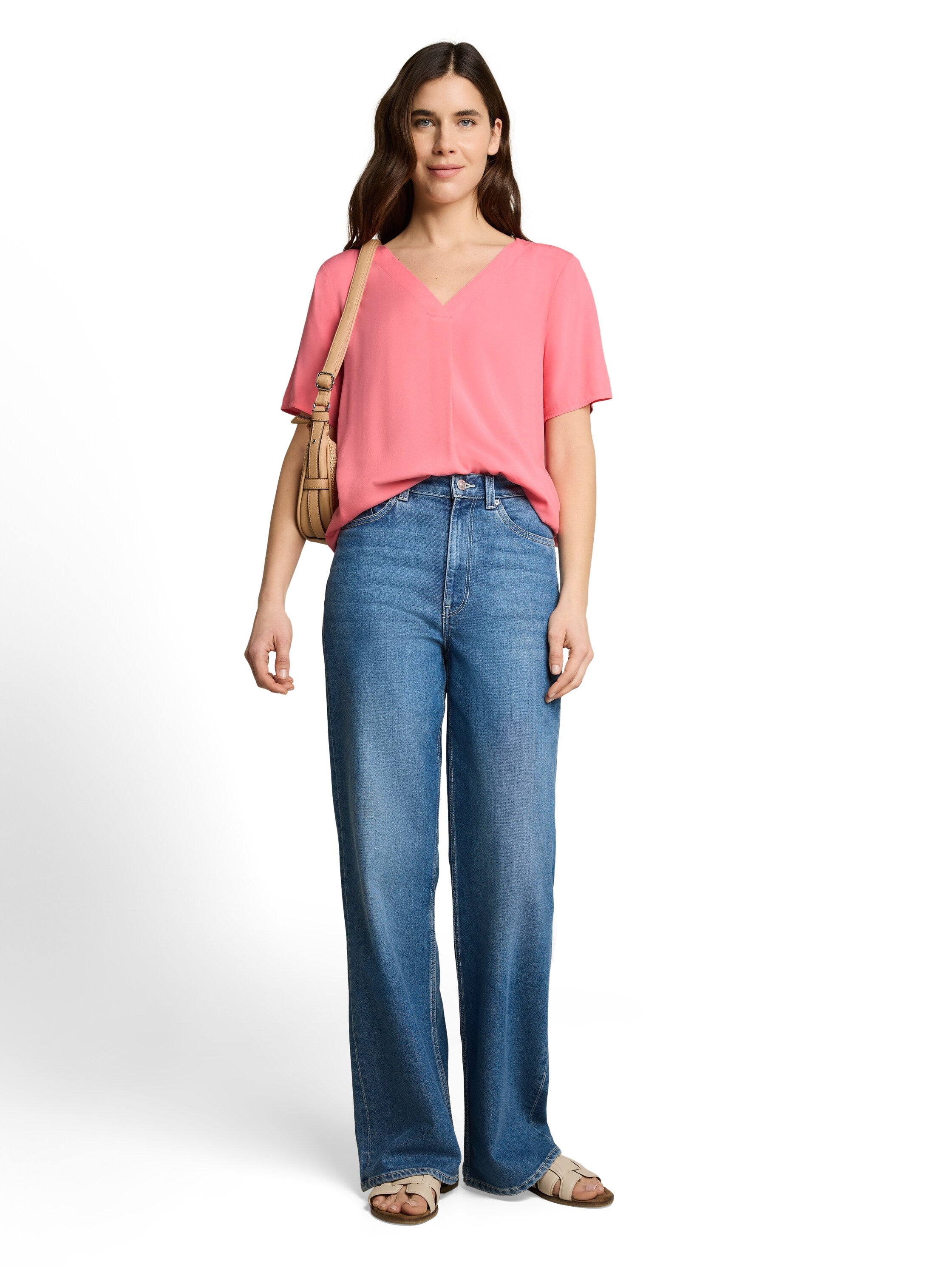 Tom Tailor Damen Blusen kurz Soft Fuchsia Pi