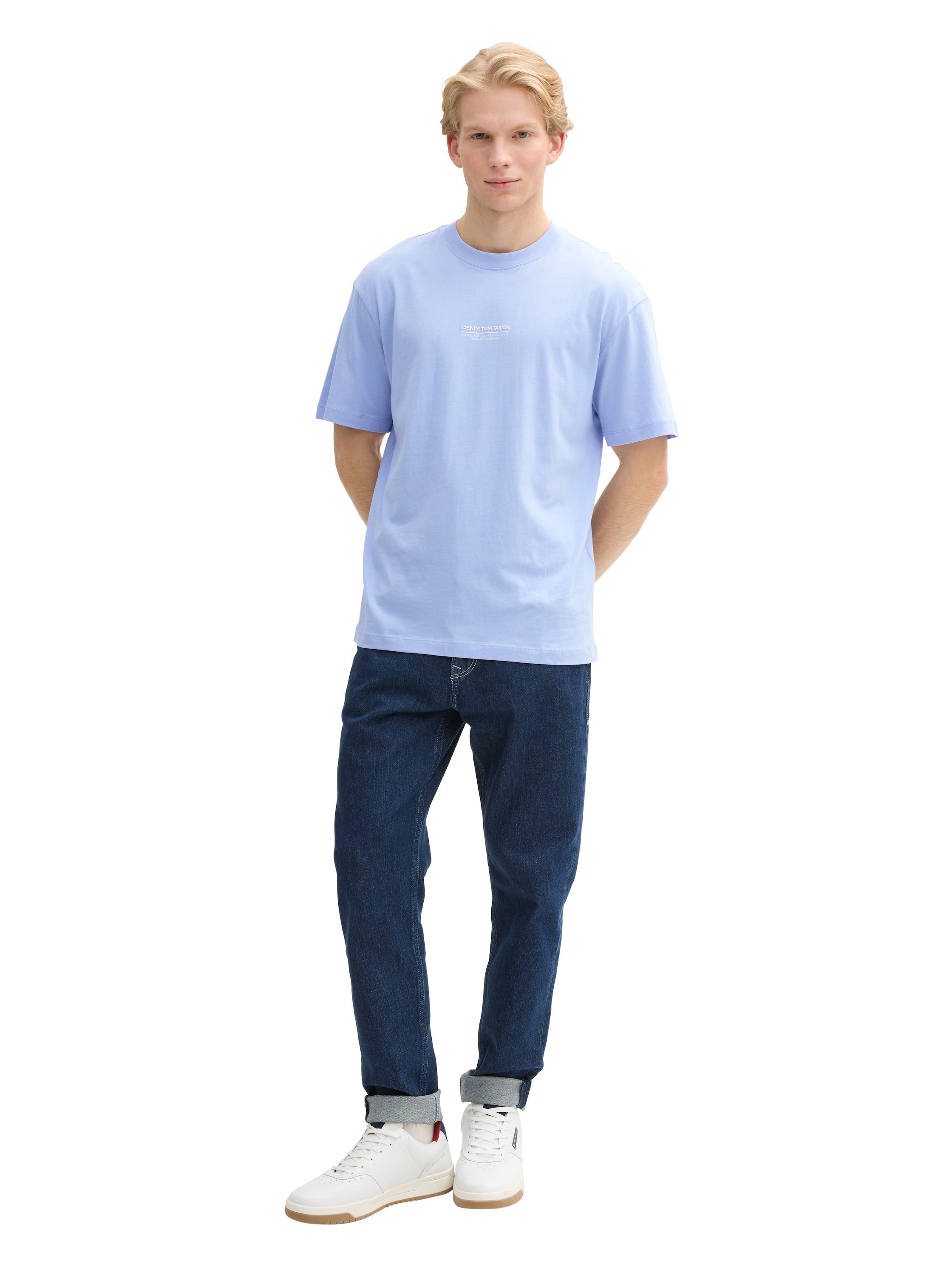 Tom Tailor denim Herren T-Shirts kurz Brunnera Blue