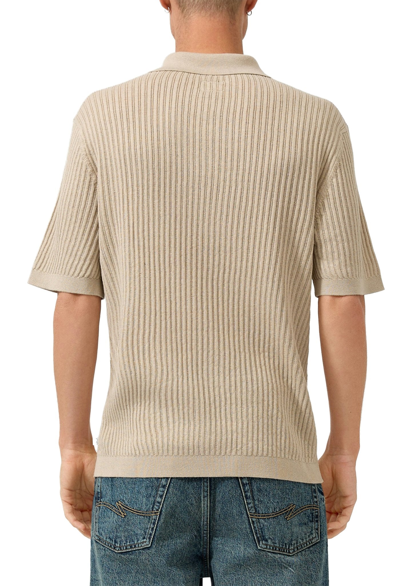 QS by S.Oliver Herren Polo-Shirts Grey/Black
