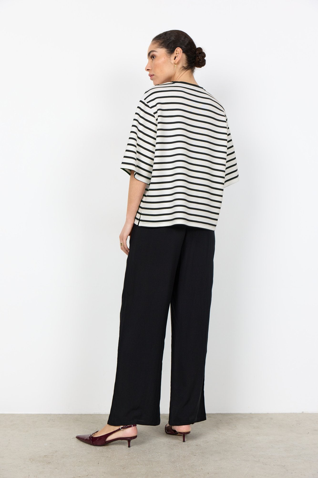 Soya Concept Damen T-Shirts Black Combi