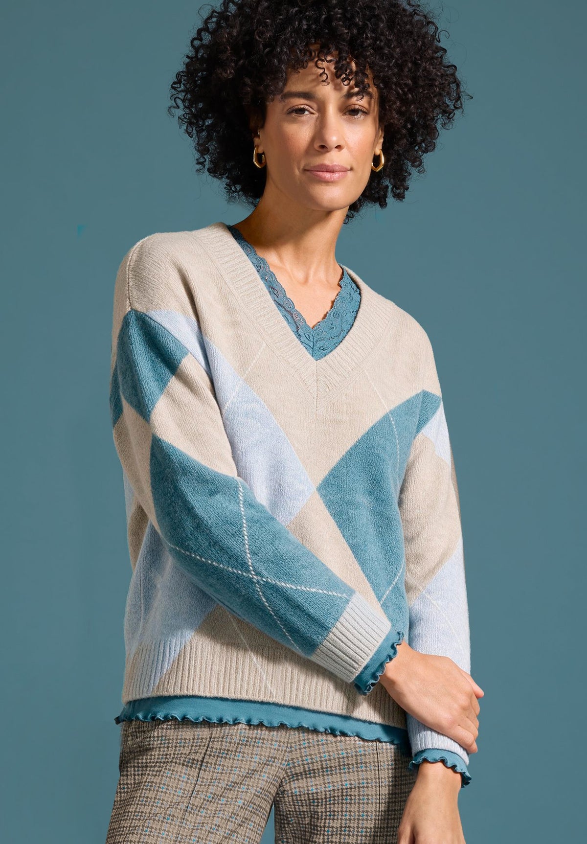 Bianca Damen Pullover Grey Mix