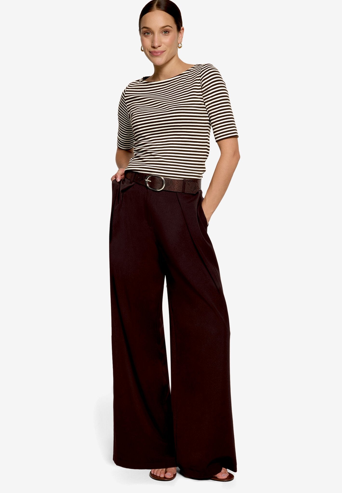 Zero Damen T-Shirts Cream/Brown