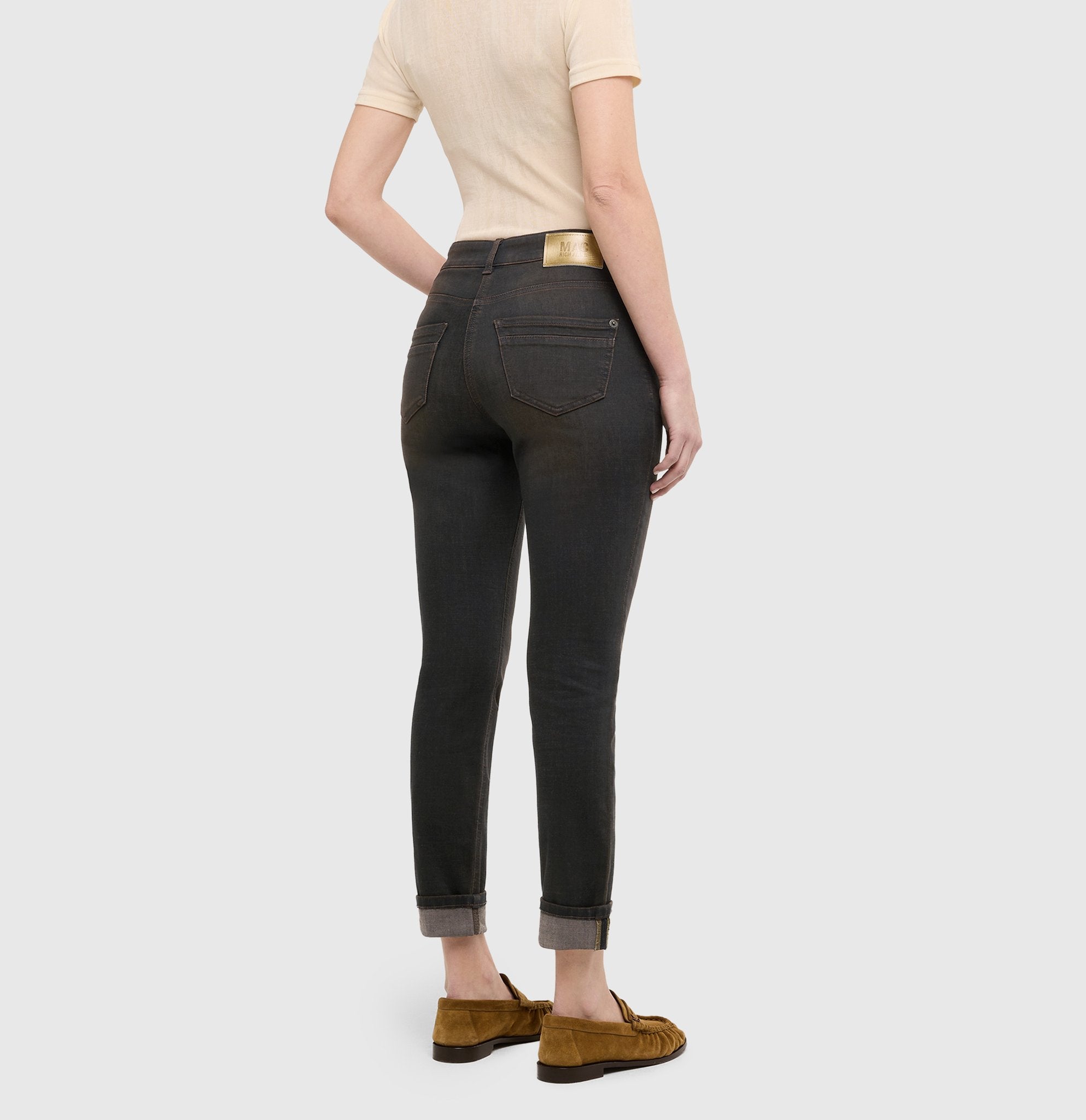 Mac Damen Jeans Soft Black Brow