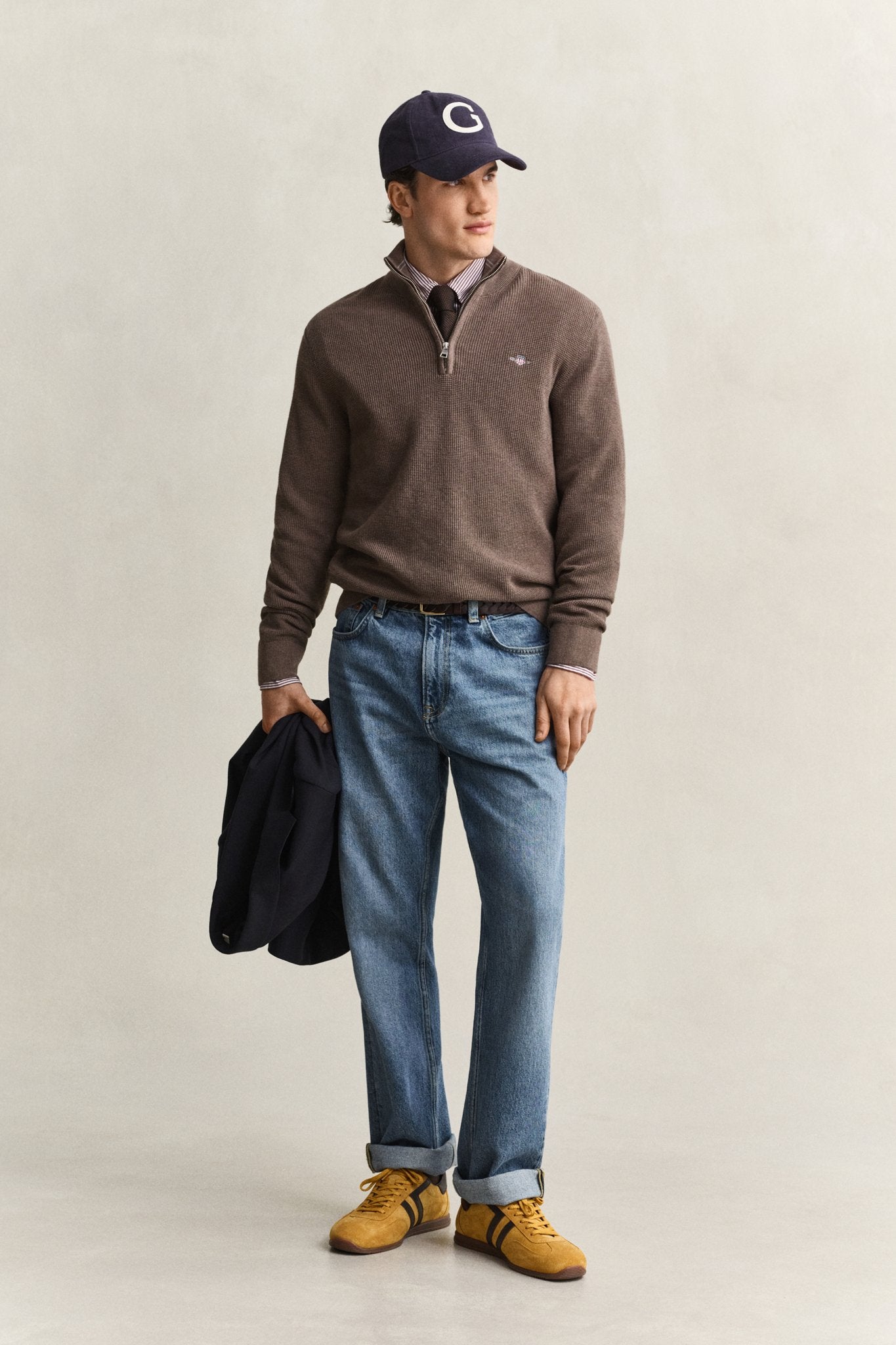 Gant Herren Pullover  Dark Hazeln