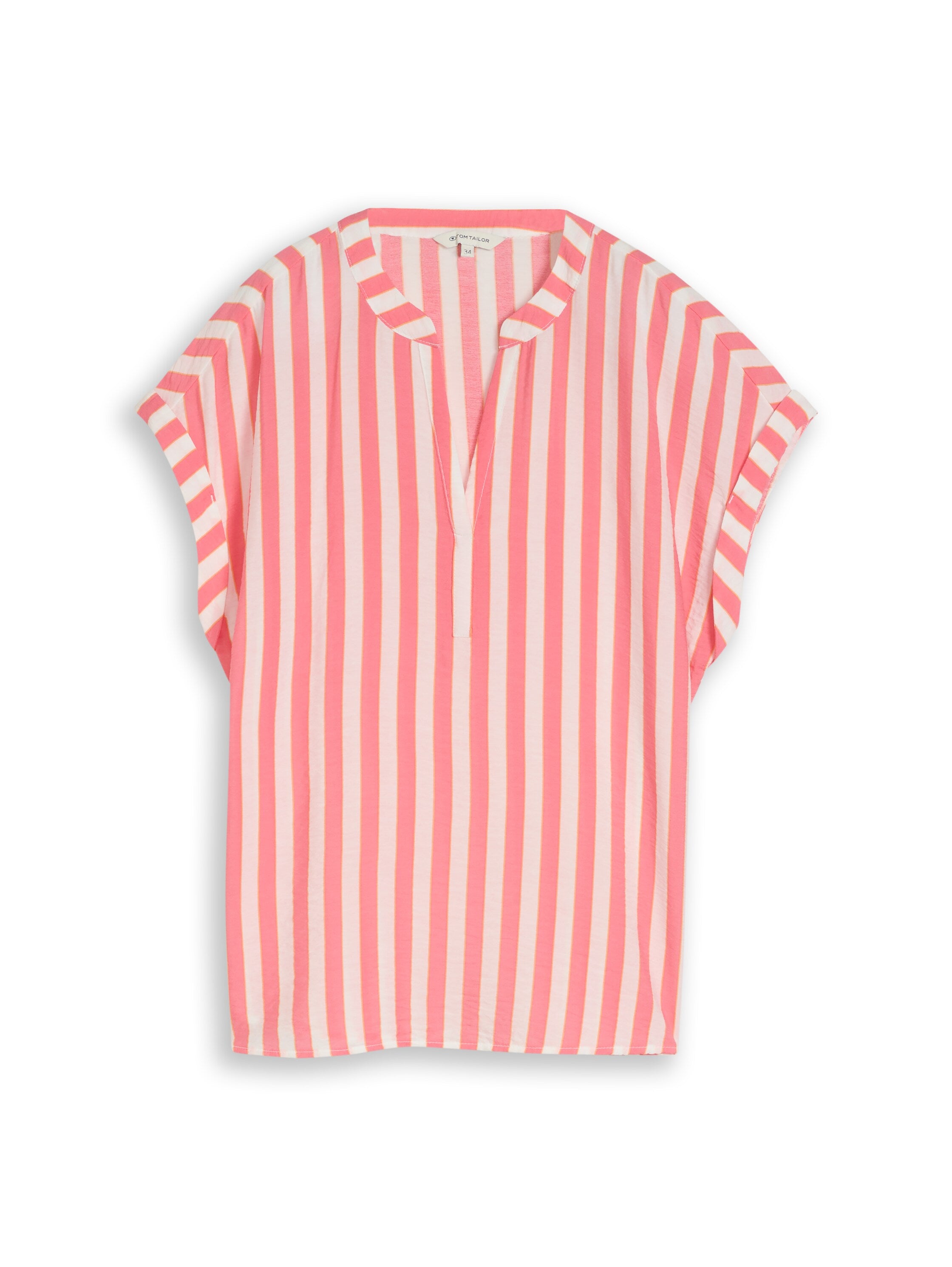 Tom Tailor Damen Blusen Pink White Irre